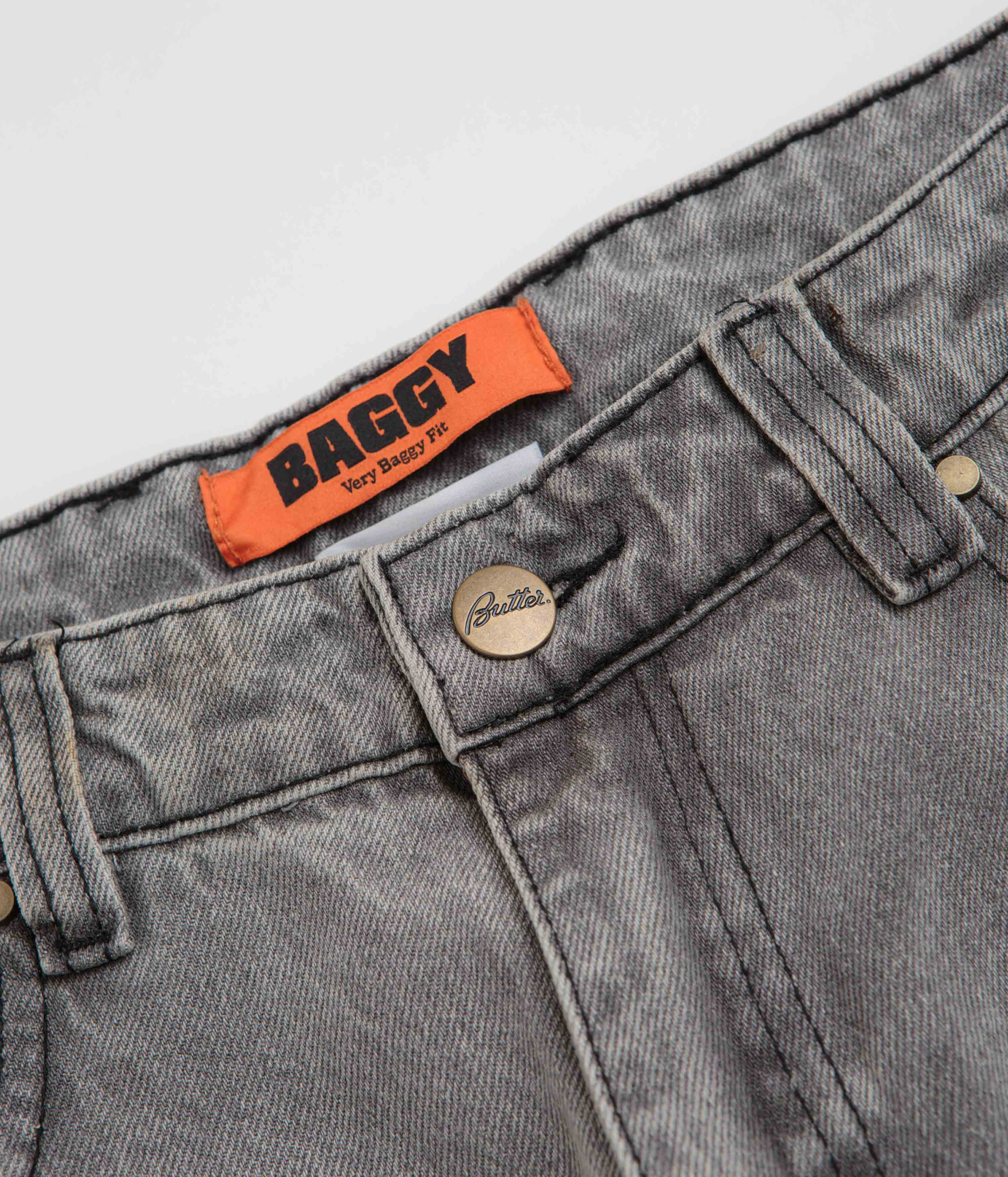 Butter Goods x Daniel Johnston Boxing Jeans - Washed Grey - Image 7