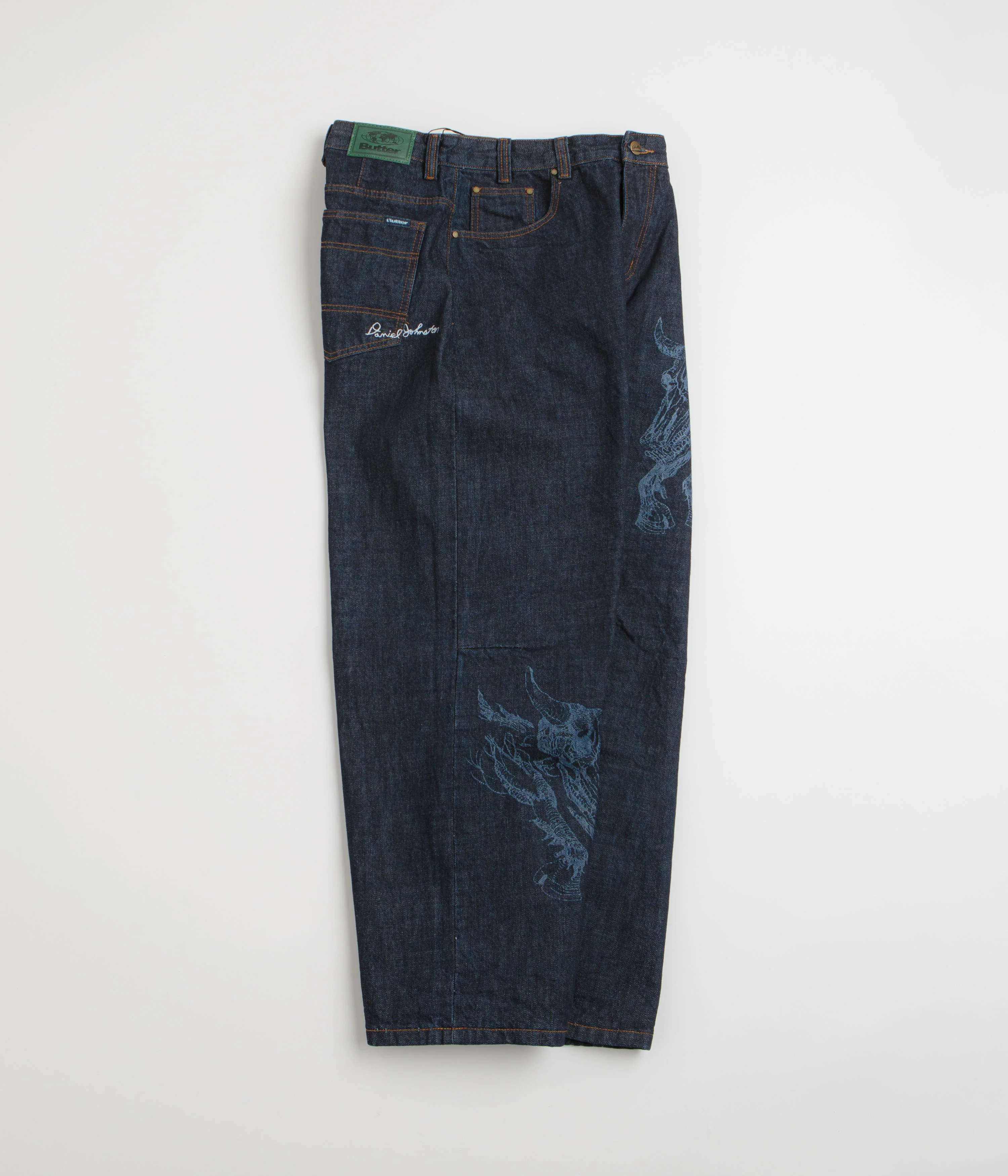 Butter Goods x Daniel Johnston Bull Selvedge Jeans - Raw Indigo - Image 2