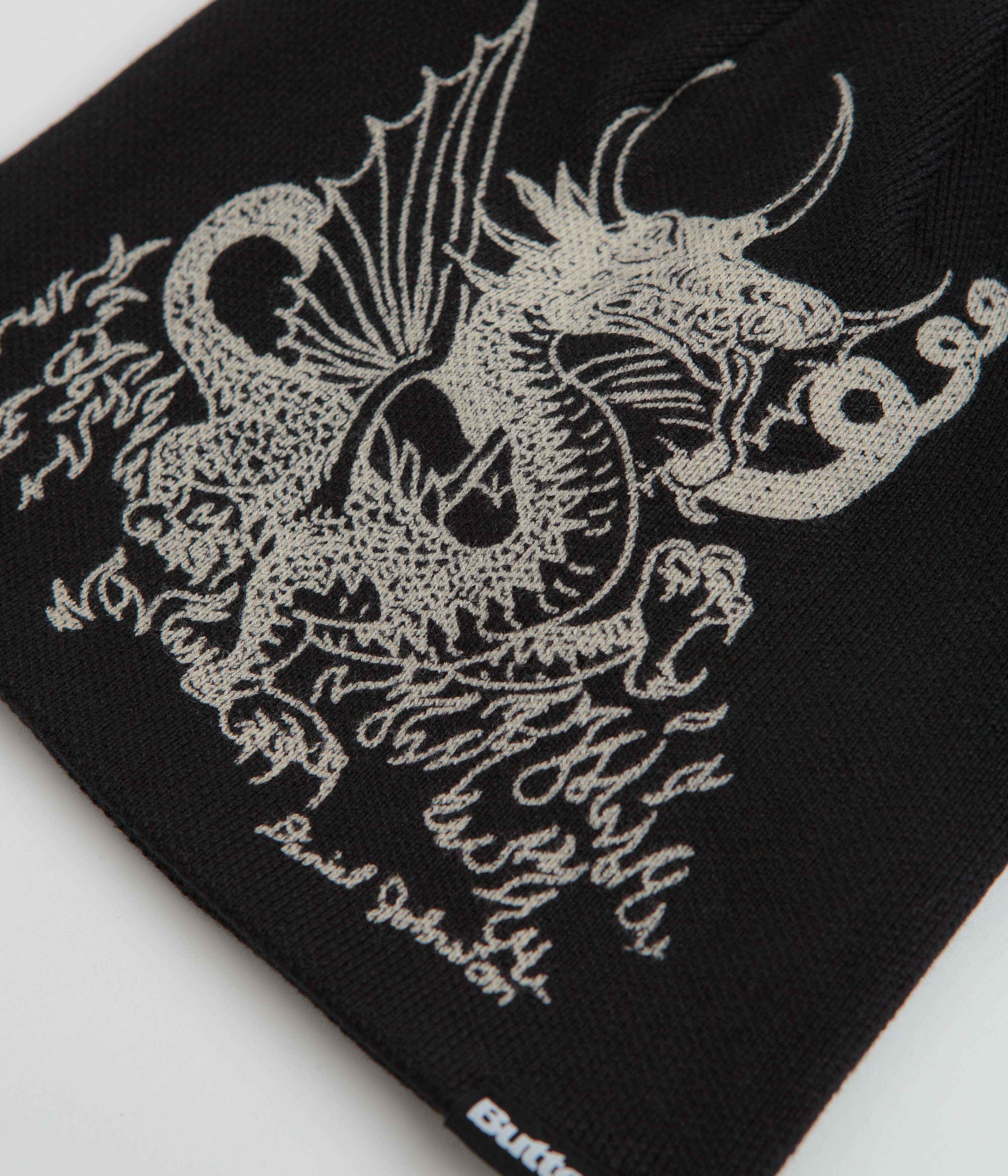 Butter Goods x Daniel Johnston Dragon Skully Beanie - Black - Image 2