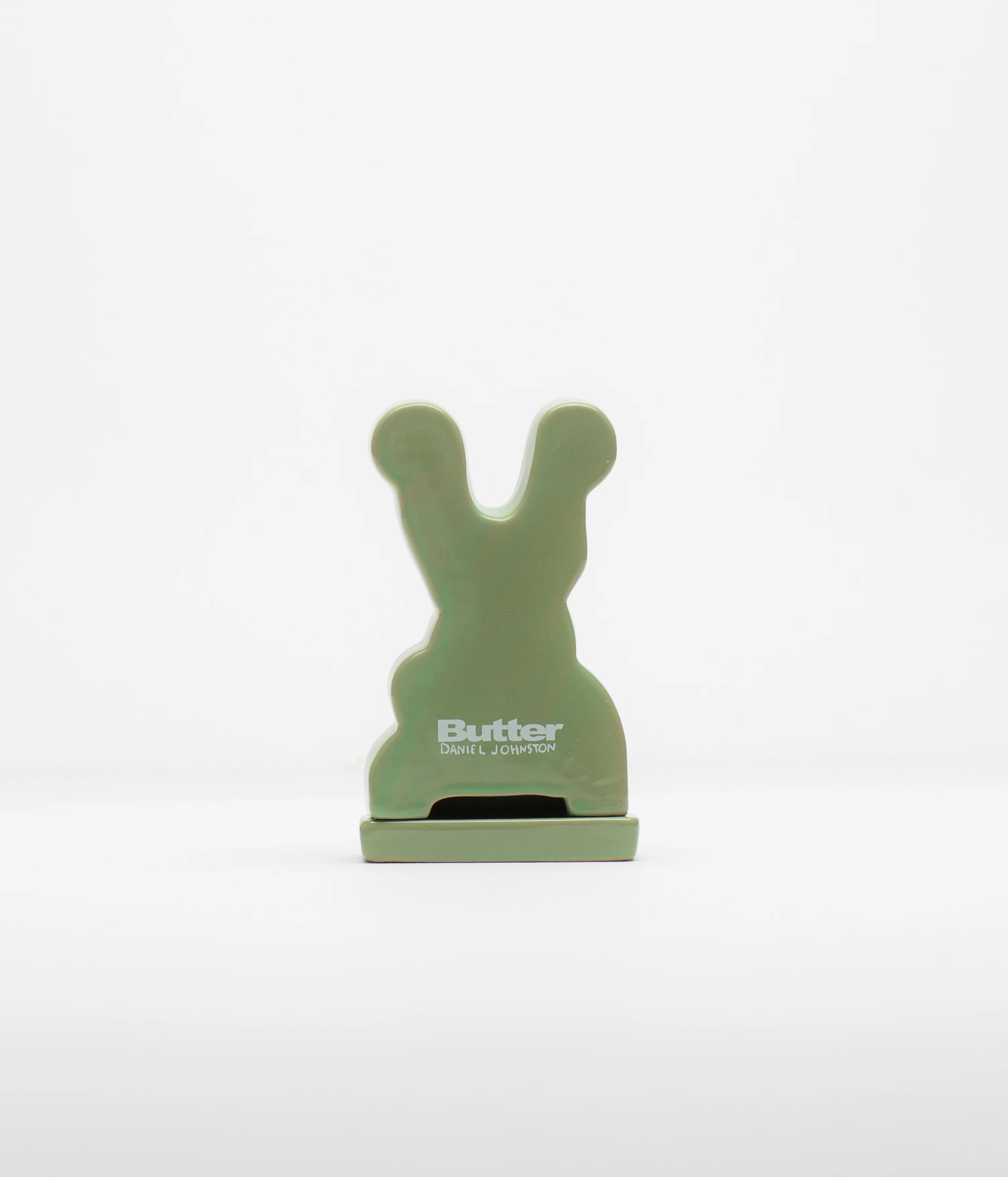 Butter Goods x Daniel Johnston Frog Ceramic Incense Holder - Light Green - Image 3