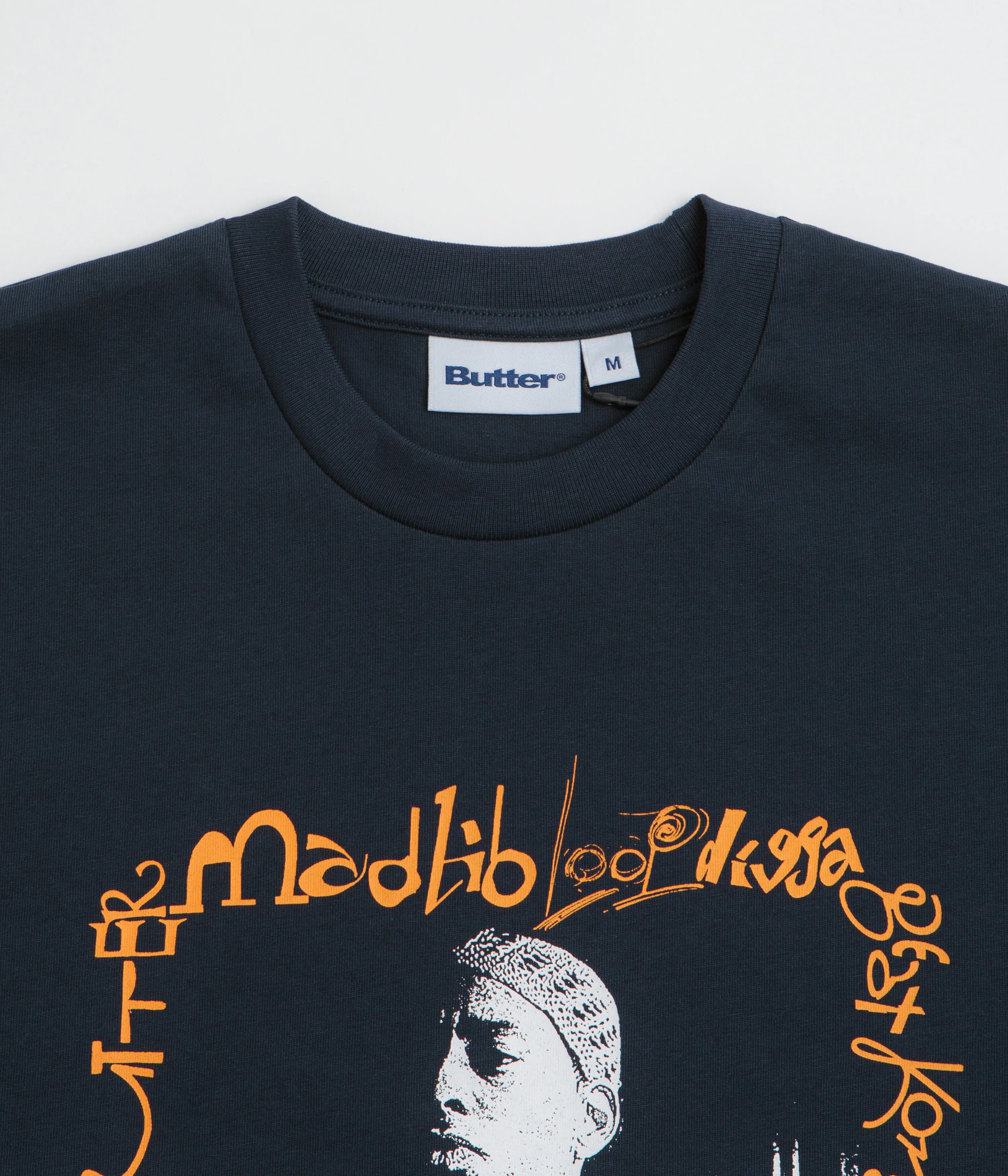 Butter Goods x Madlib Loop Digga T-Shirt - Navy - Image 2