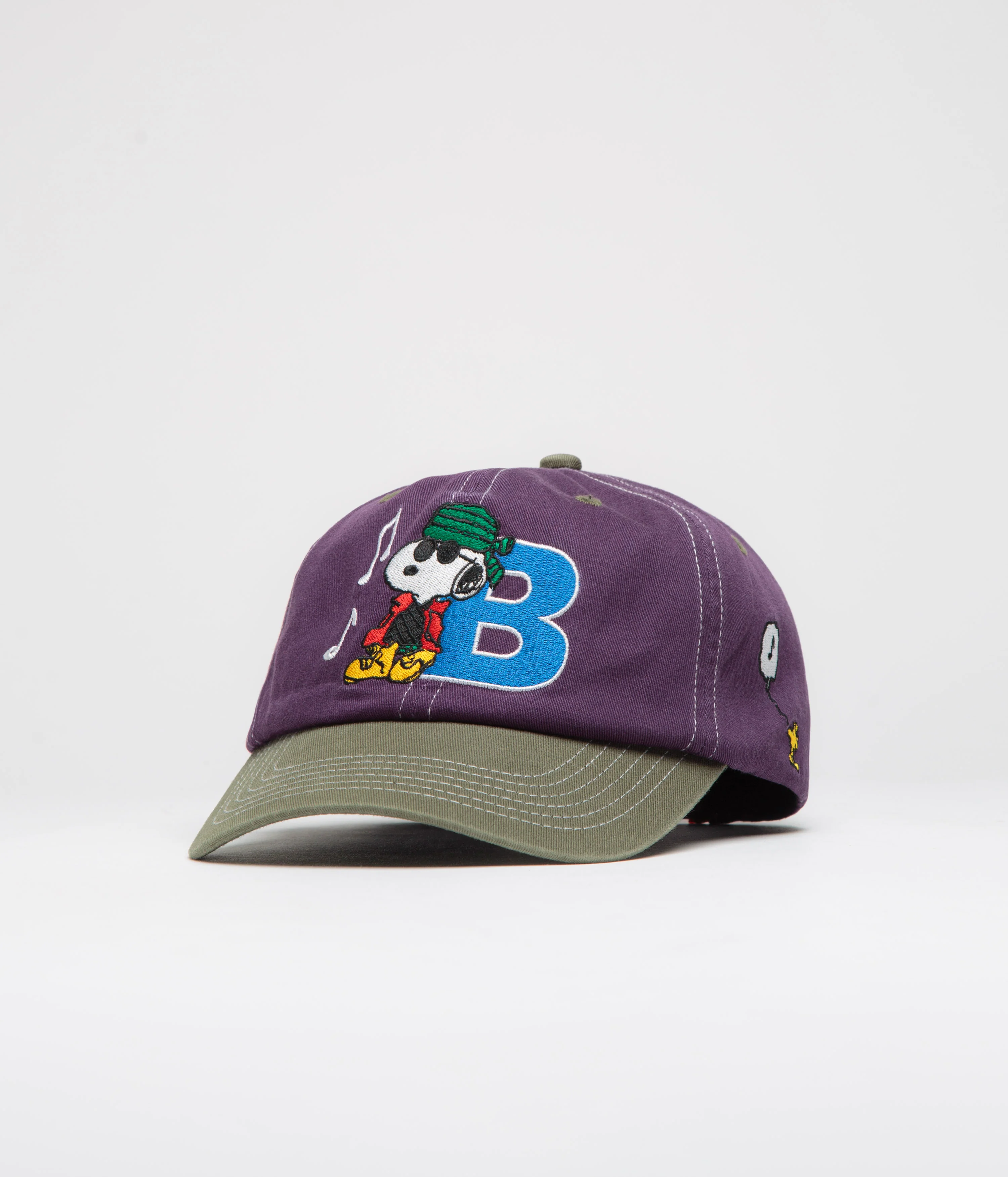 Butter Goods x Peanuts Music Cap - Washed Purple / Fern