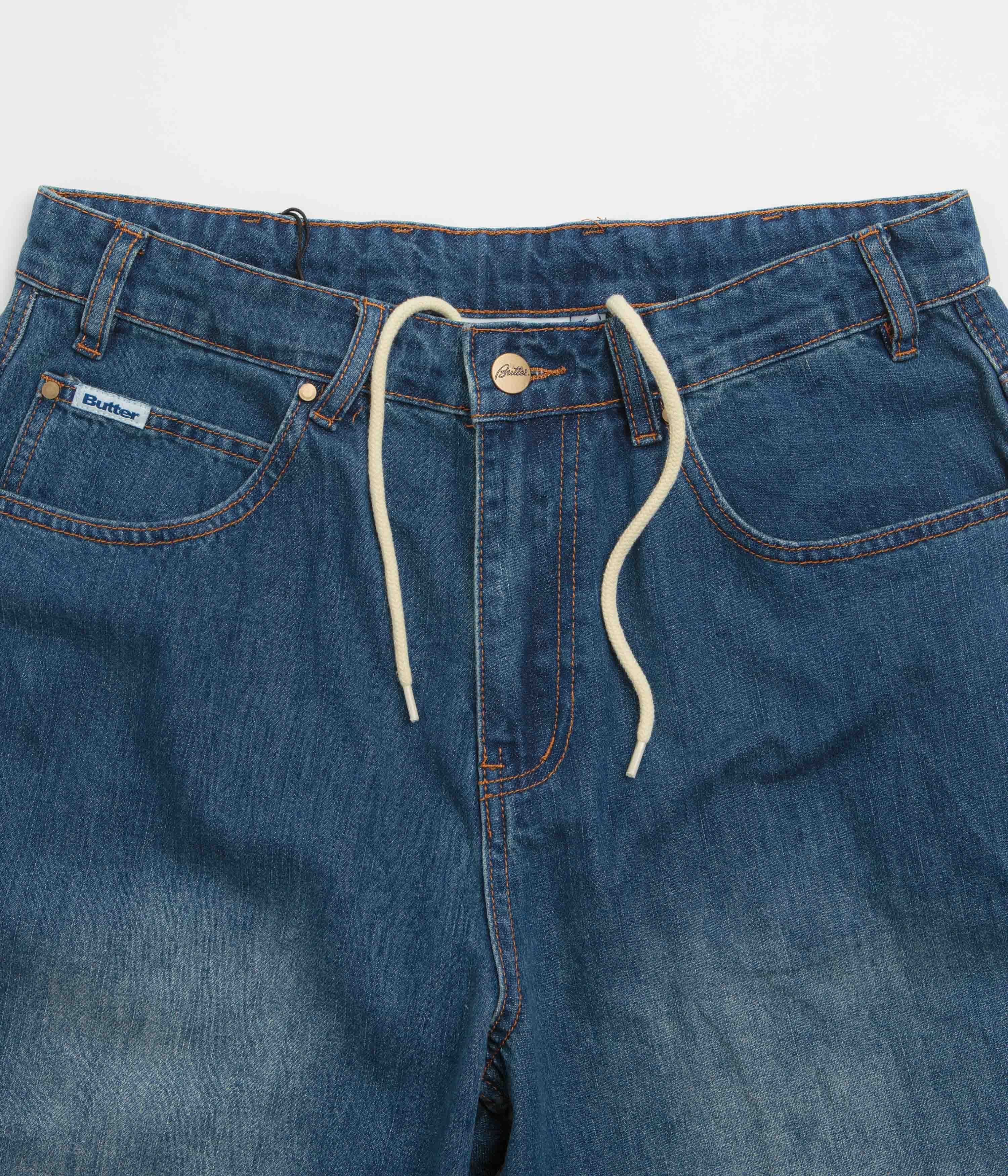 Butter Goods x Peanuts Spike Denim Jeans - Distressed Indigo - Image 5