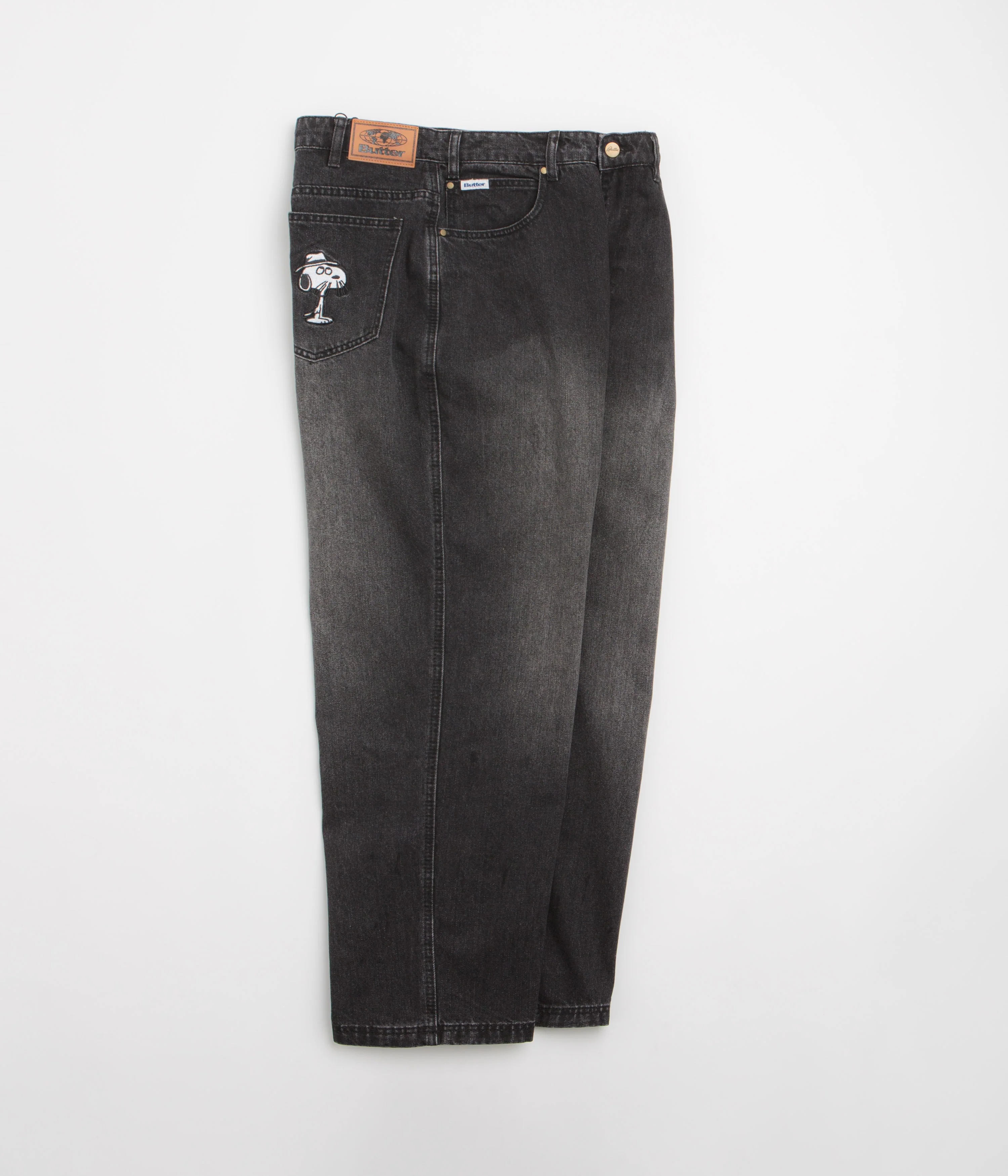 Butter Goods x Peanuts Spike Denim Jeans - Faded Black - Image 2