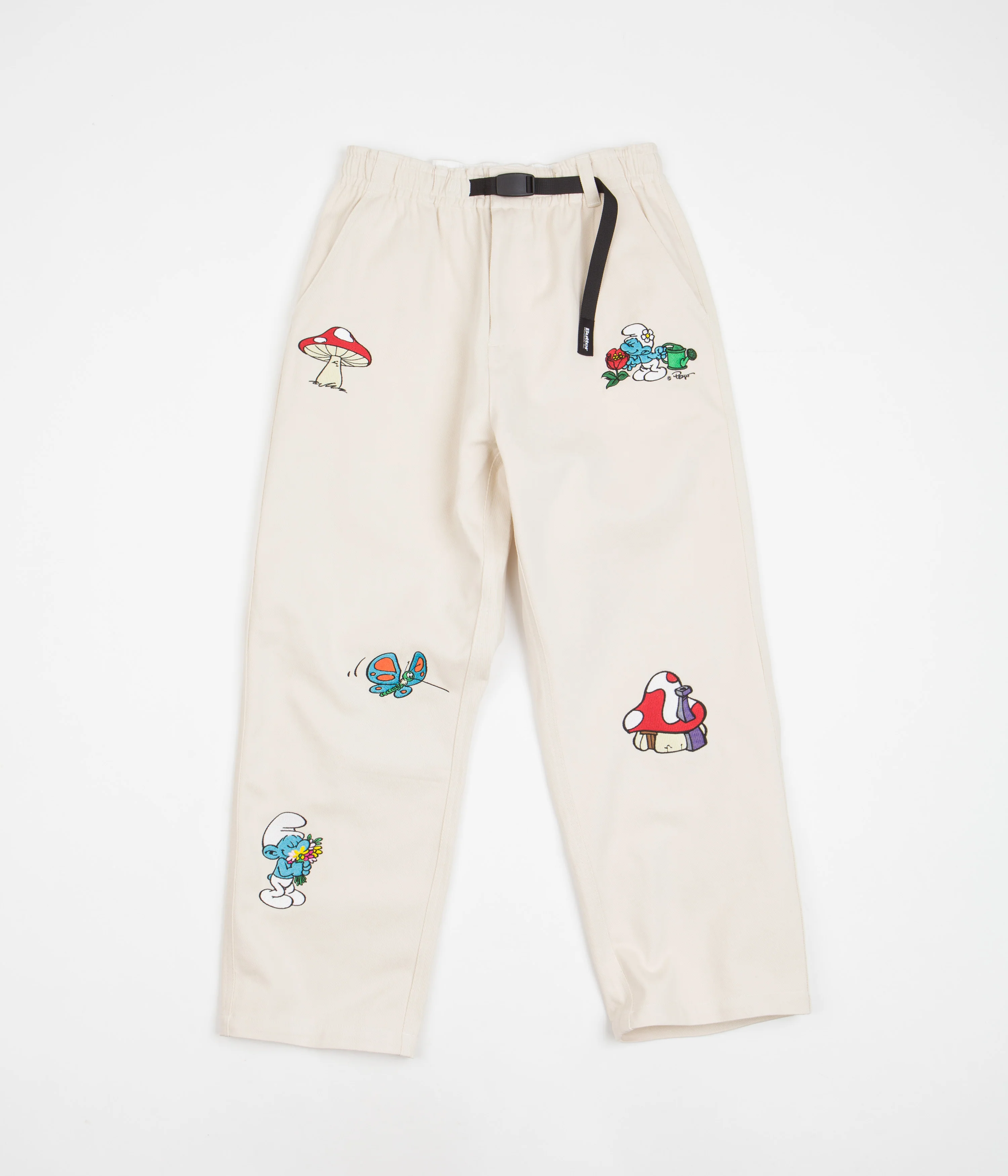 Butter Goods x The Smurfs Forage Wide Leg Pants - Natural