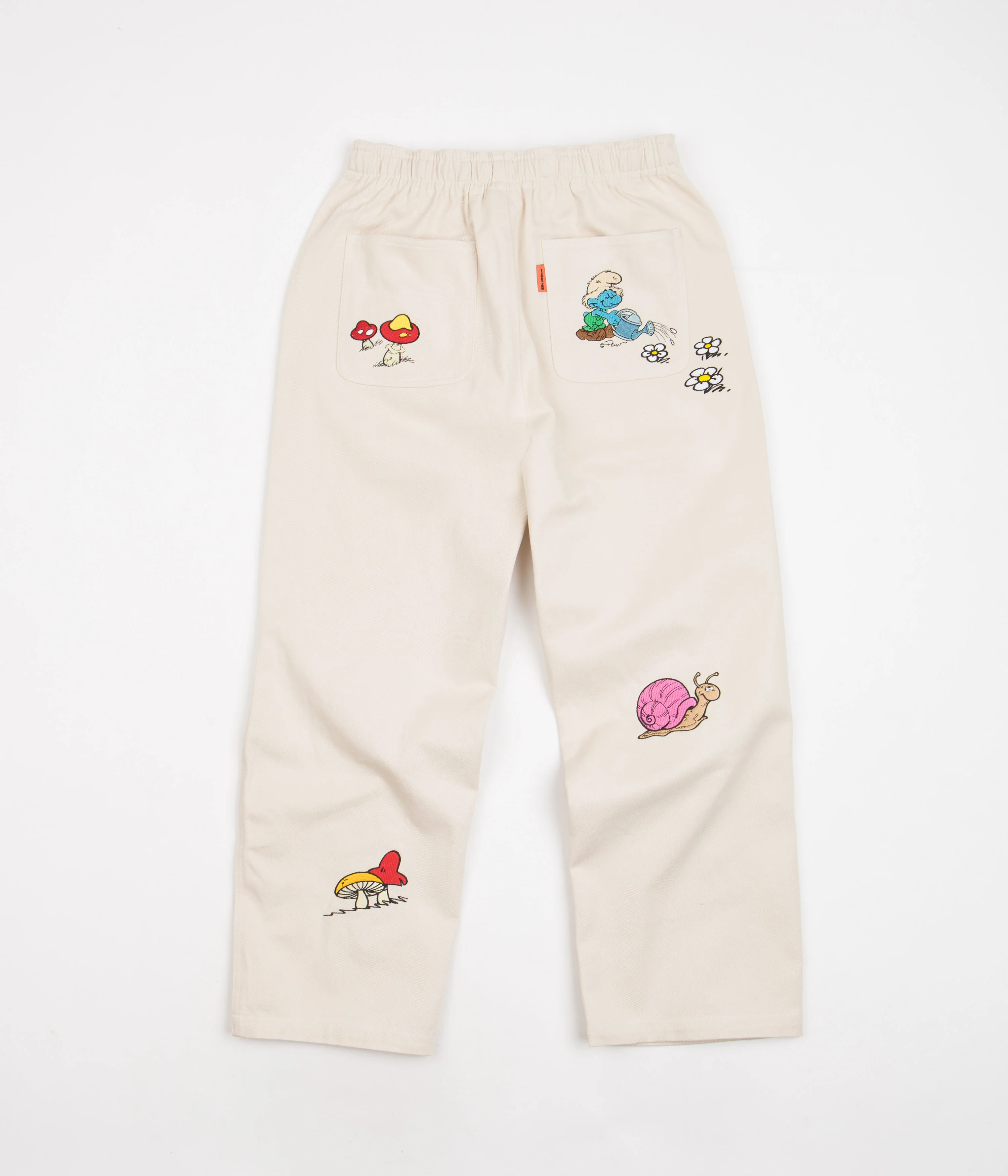 Butter Goods x The Smurfs Forage Wide Leg Pants - Natural - Image 3