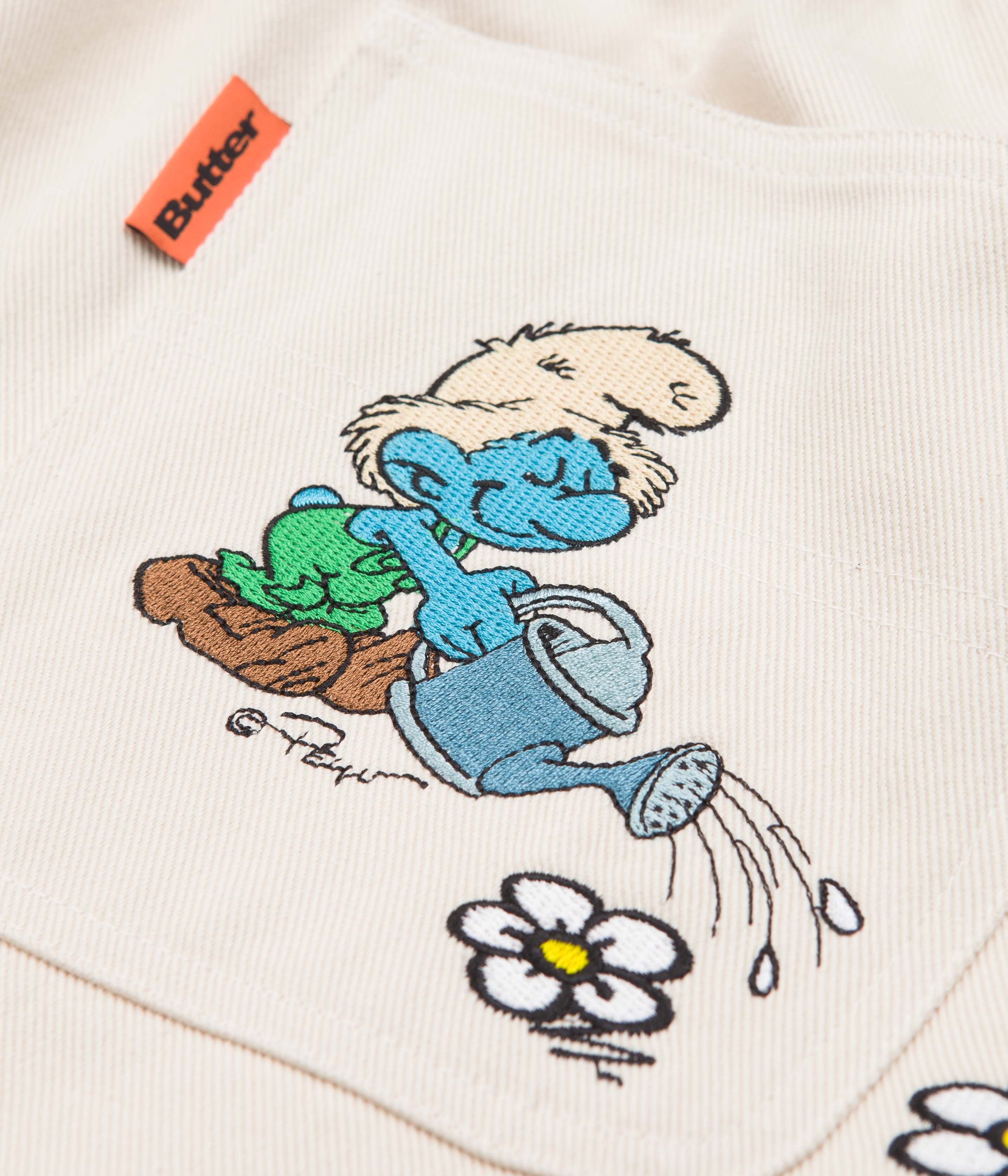 Butter Goods x The Smurfs Forage Wide Leg Pants - Natural - Image 9