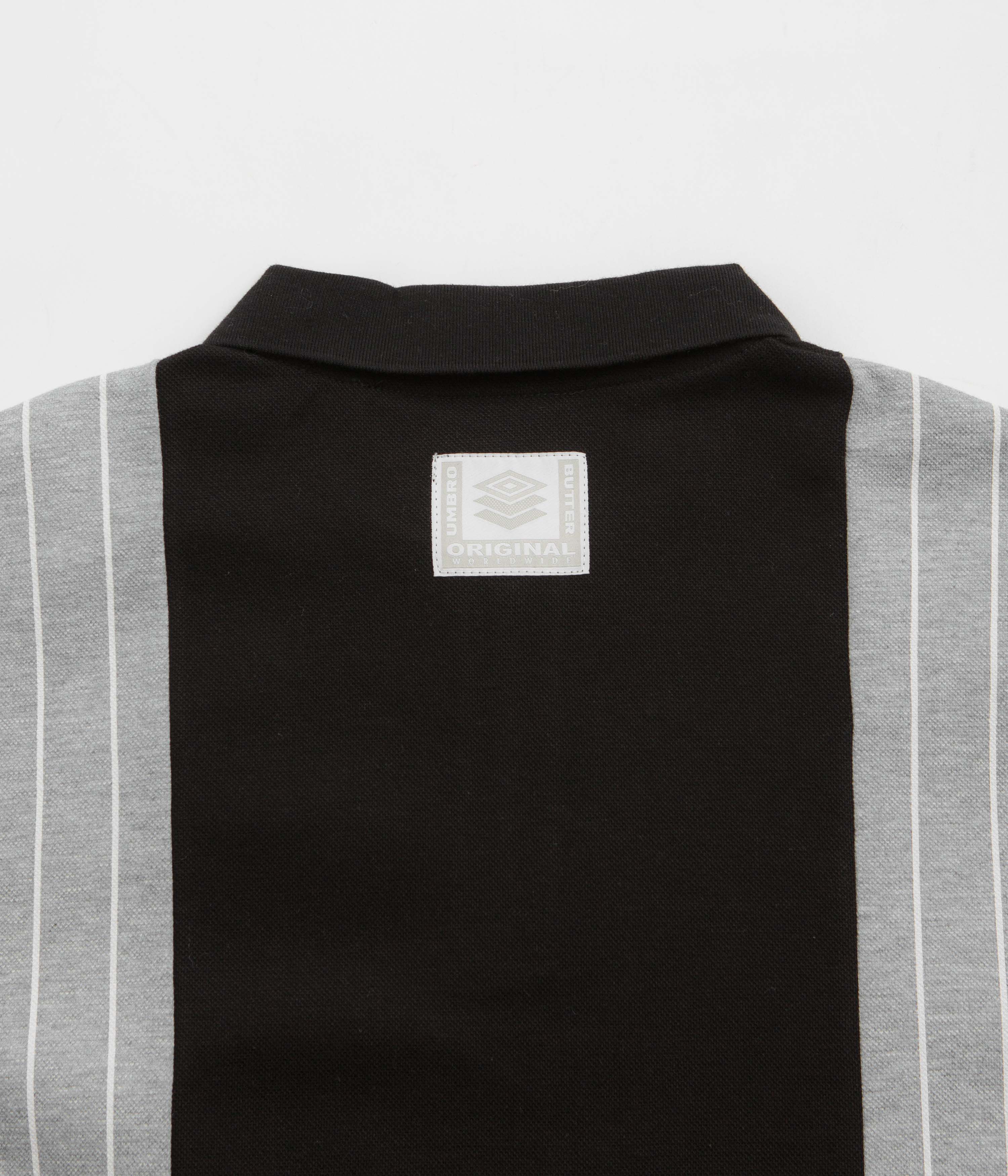 Butter Goods x Umbro Athletica Polo Shirt - Black - Image 3