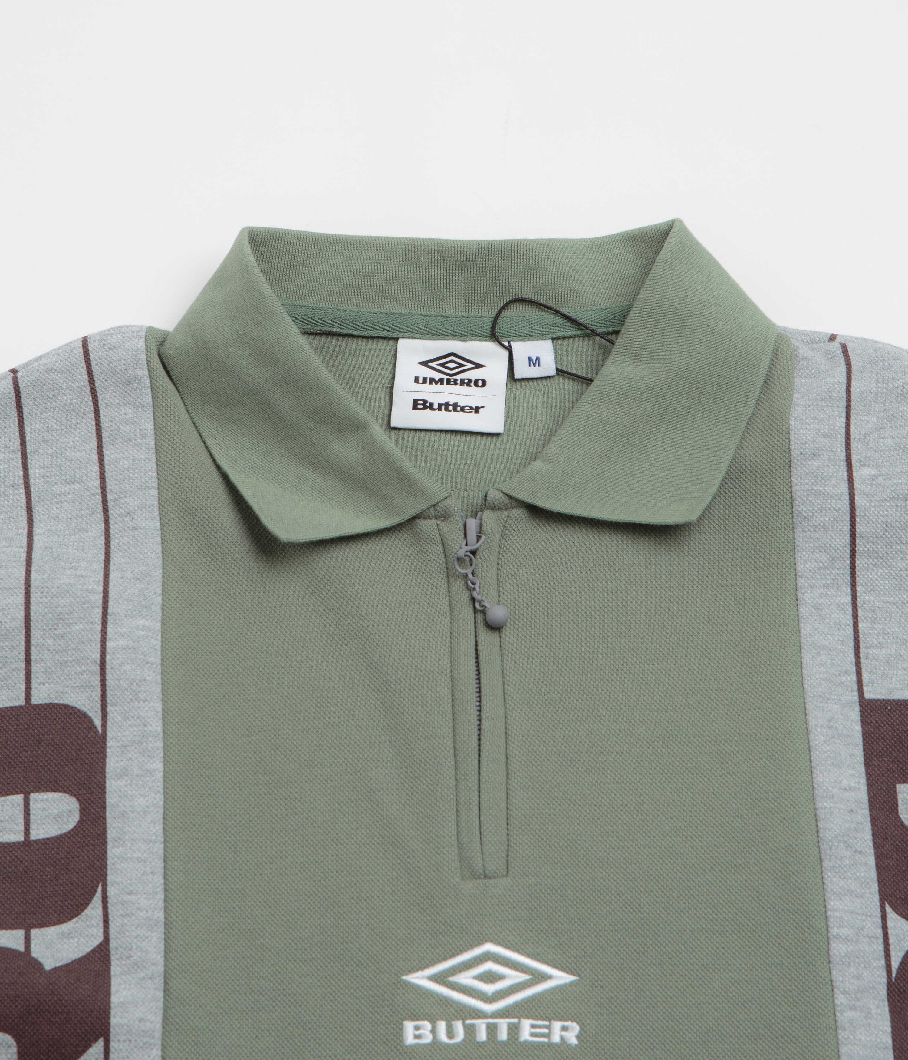Butter Goods x Umbro Athletica Polo Shirt - Sage - Image 2