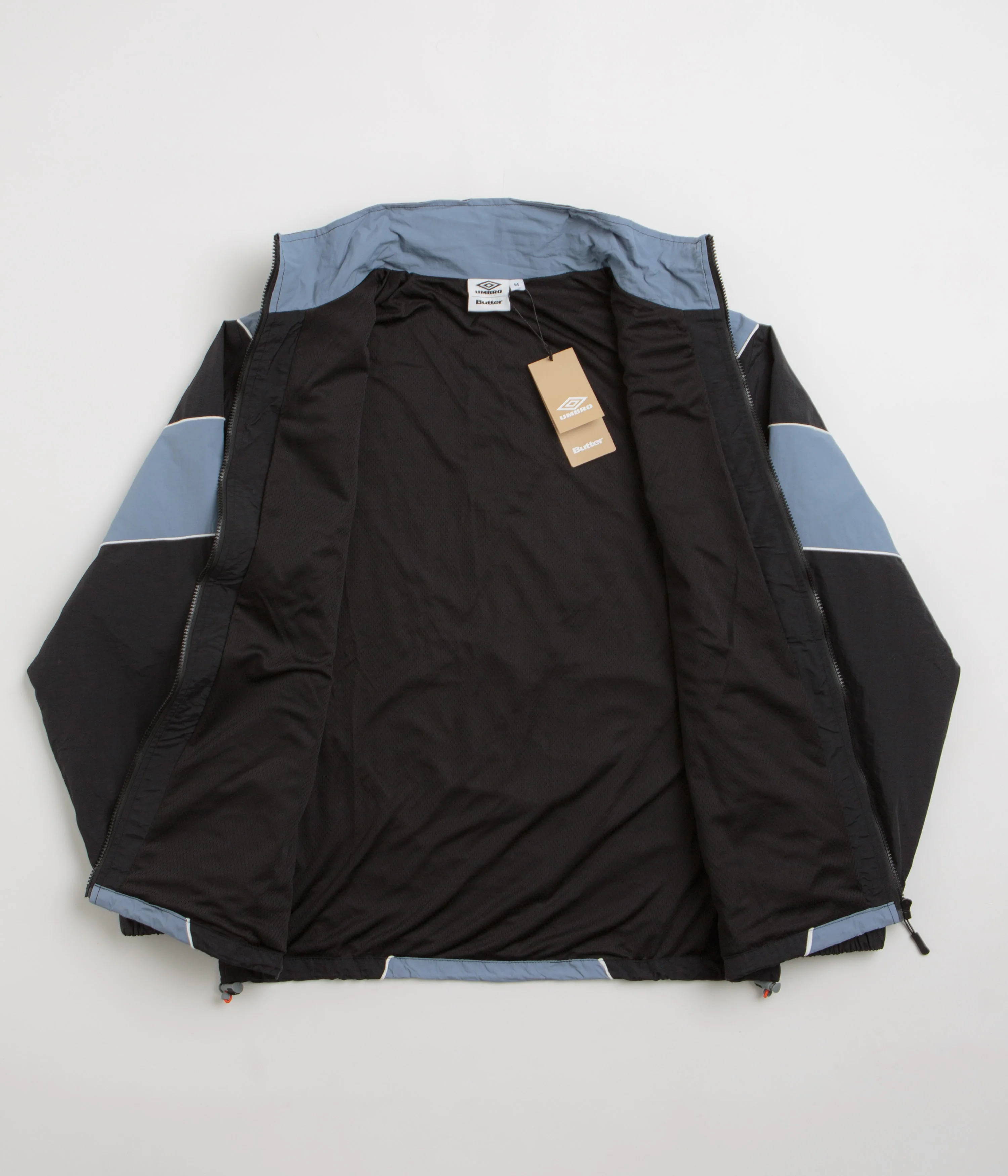 Butter Goods x Umbro Diamond Tracksuit Jacket - Black / Slate - Image 2