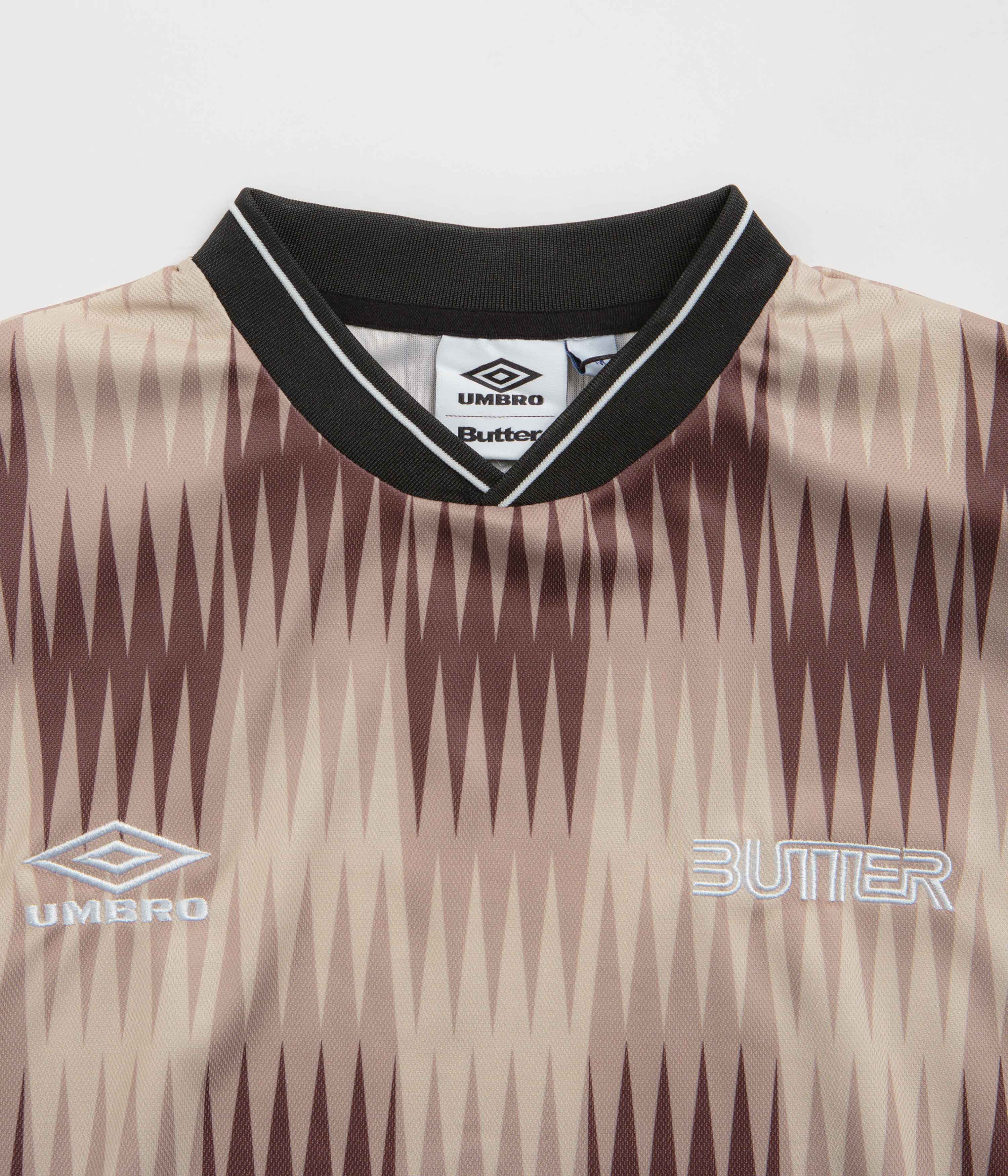 Butter Goods x Umbro Optical Jersey - Brown / Taupe - Image 3