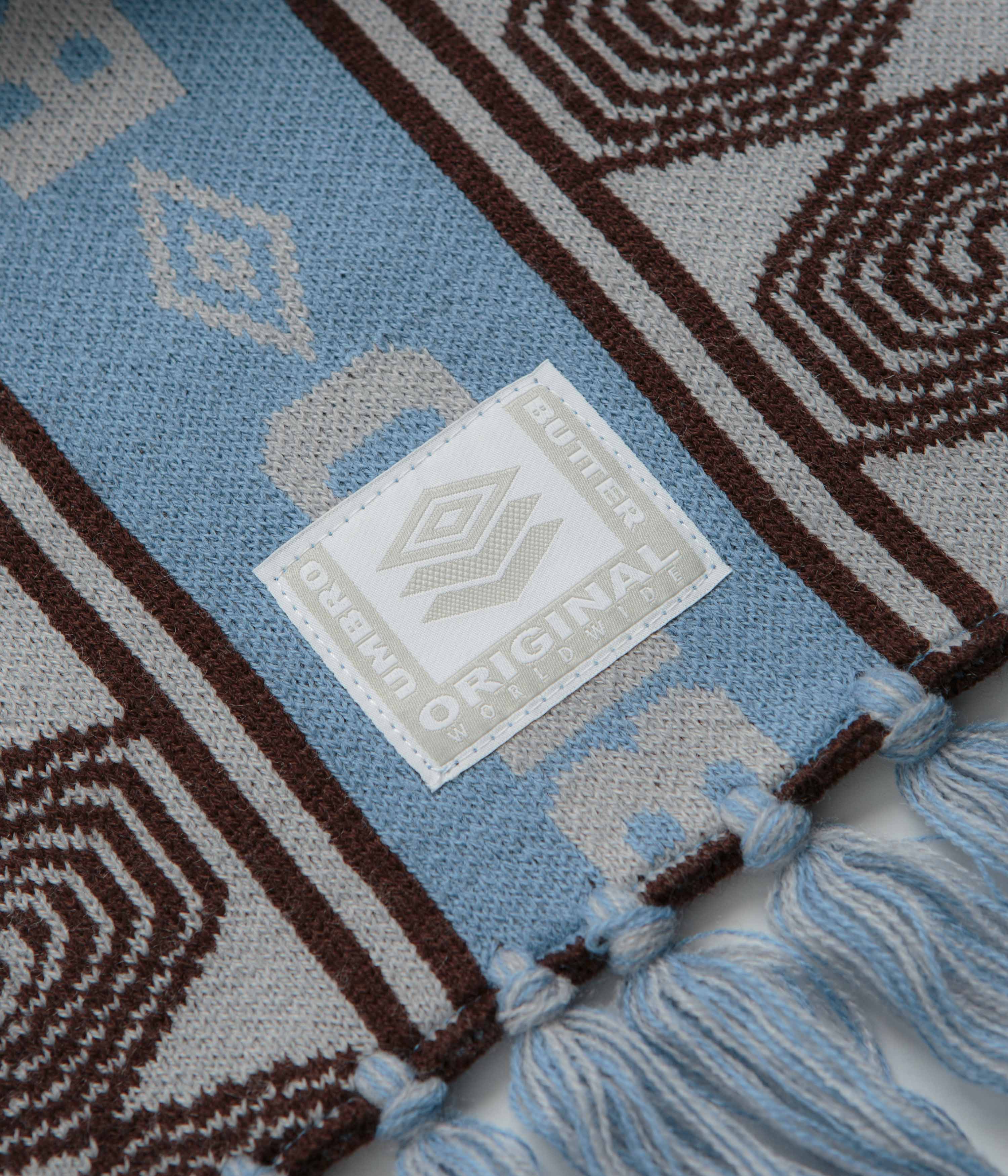 Butter Goods x Umbro Vert Scarf - Sky / Brown - Image 4