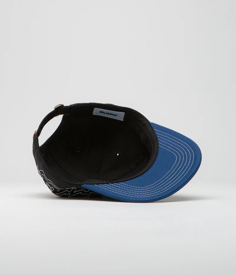 Butter Goods Yard Cap - Black / Royal Blue - Image 4
