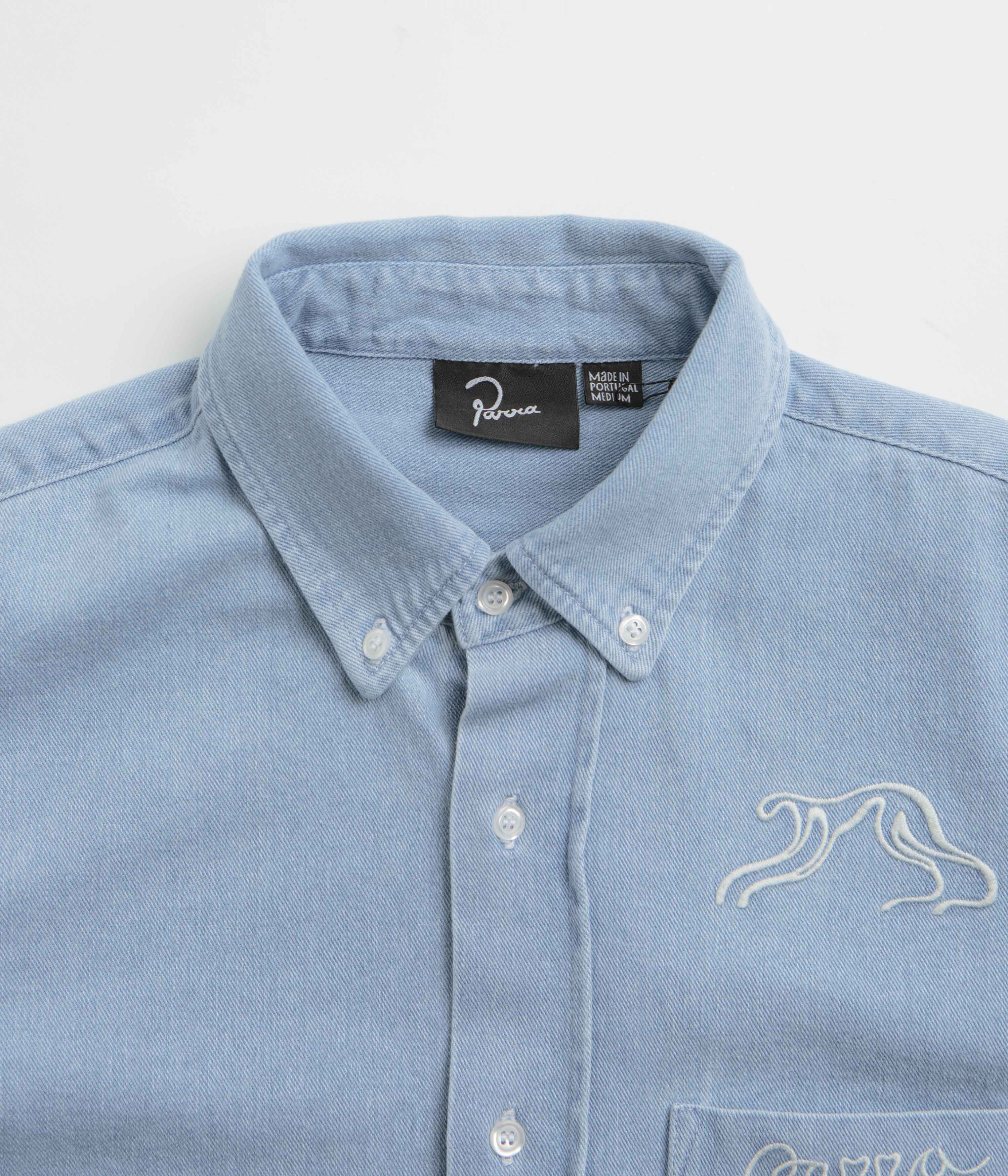 by Parra Ancient Aliens Shirt - Washed Blue - Image 4