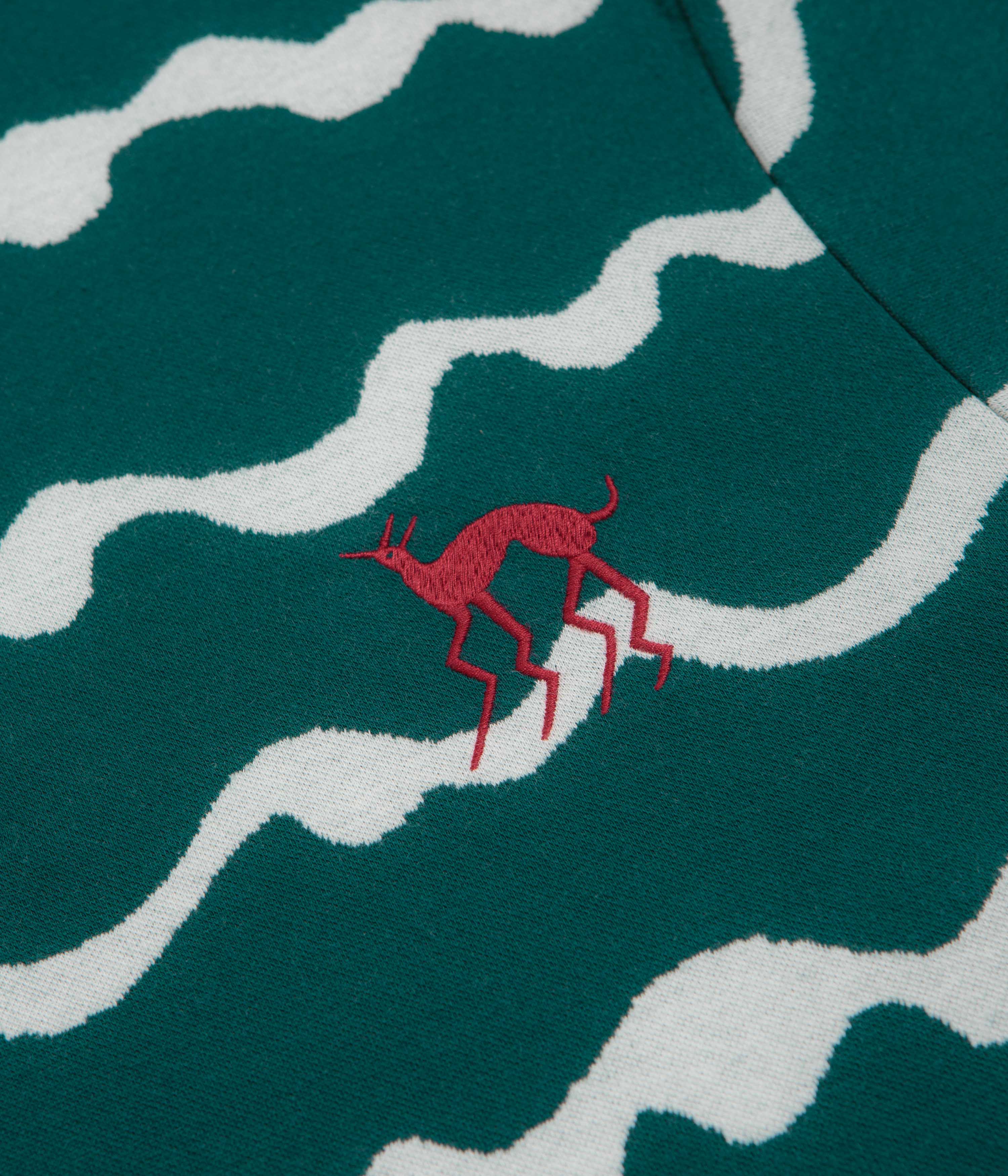 by Parra Broken Waves Polo Shirt - Pine Green - Image 3