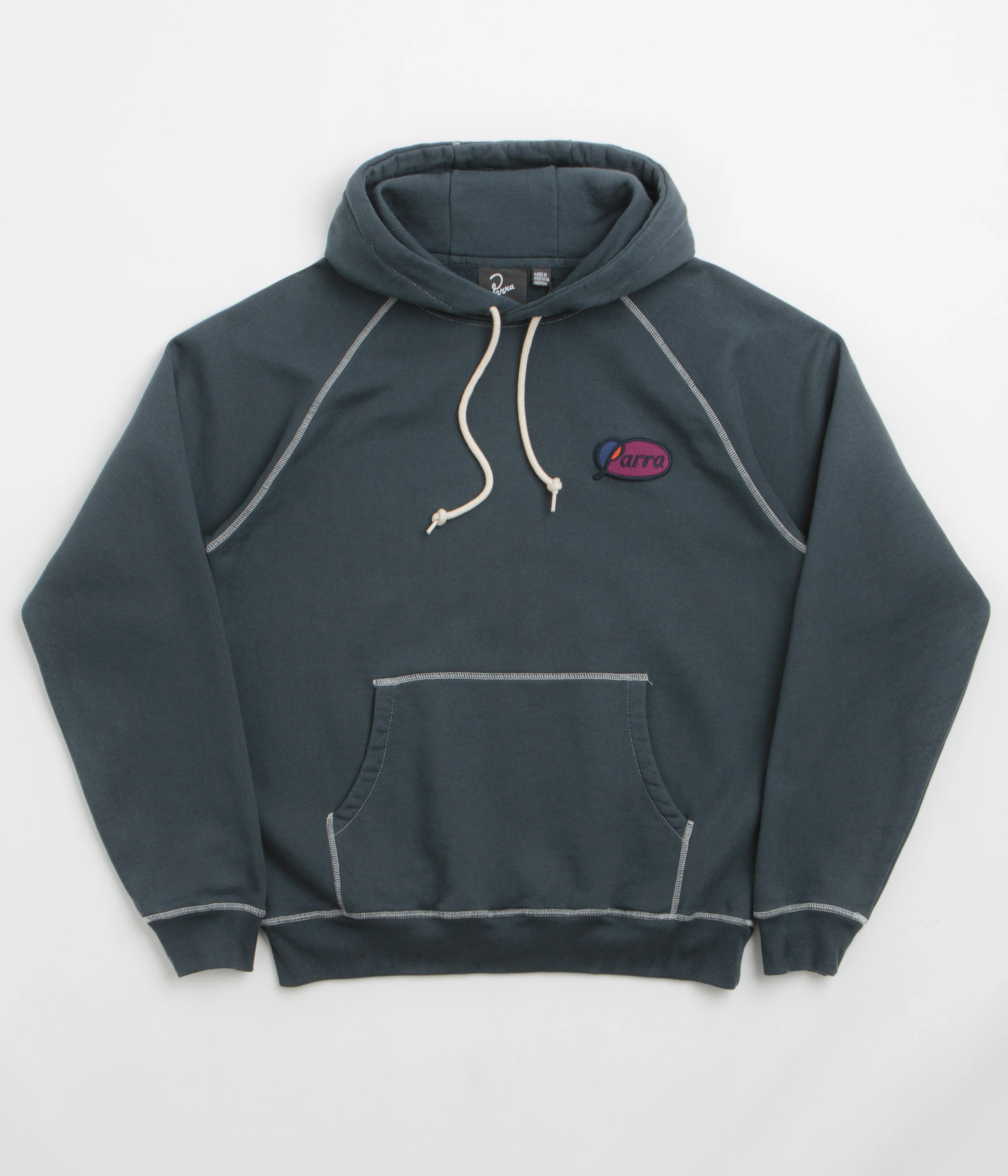 by Parra Circled Script Logo Hoodie - Dark Blue