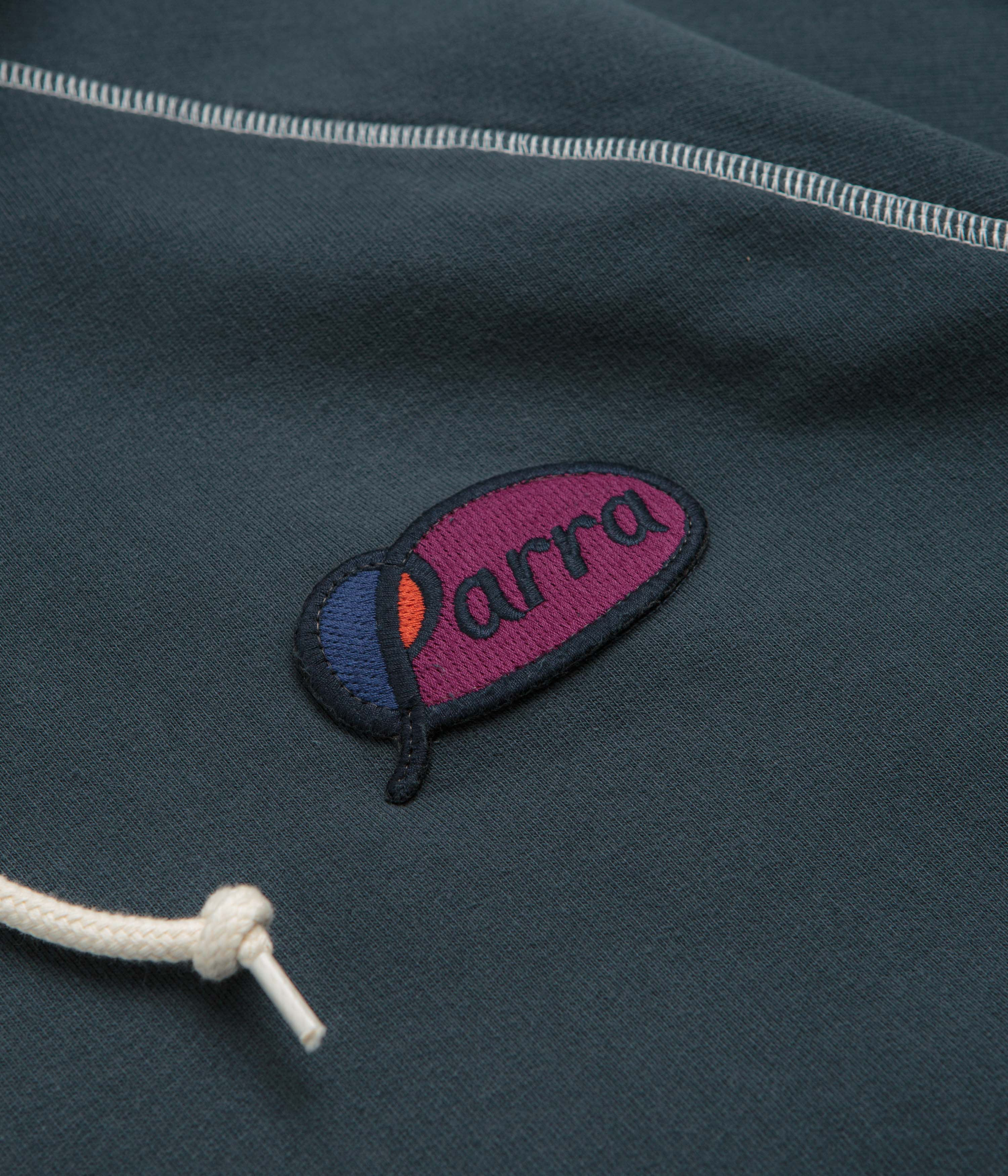 by Parra Circled Script Logo Hoodie - Dark Blue - Image 3