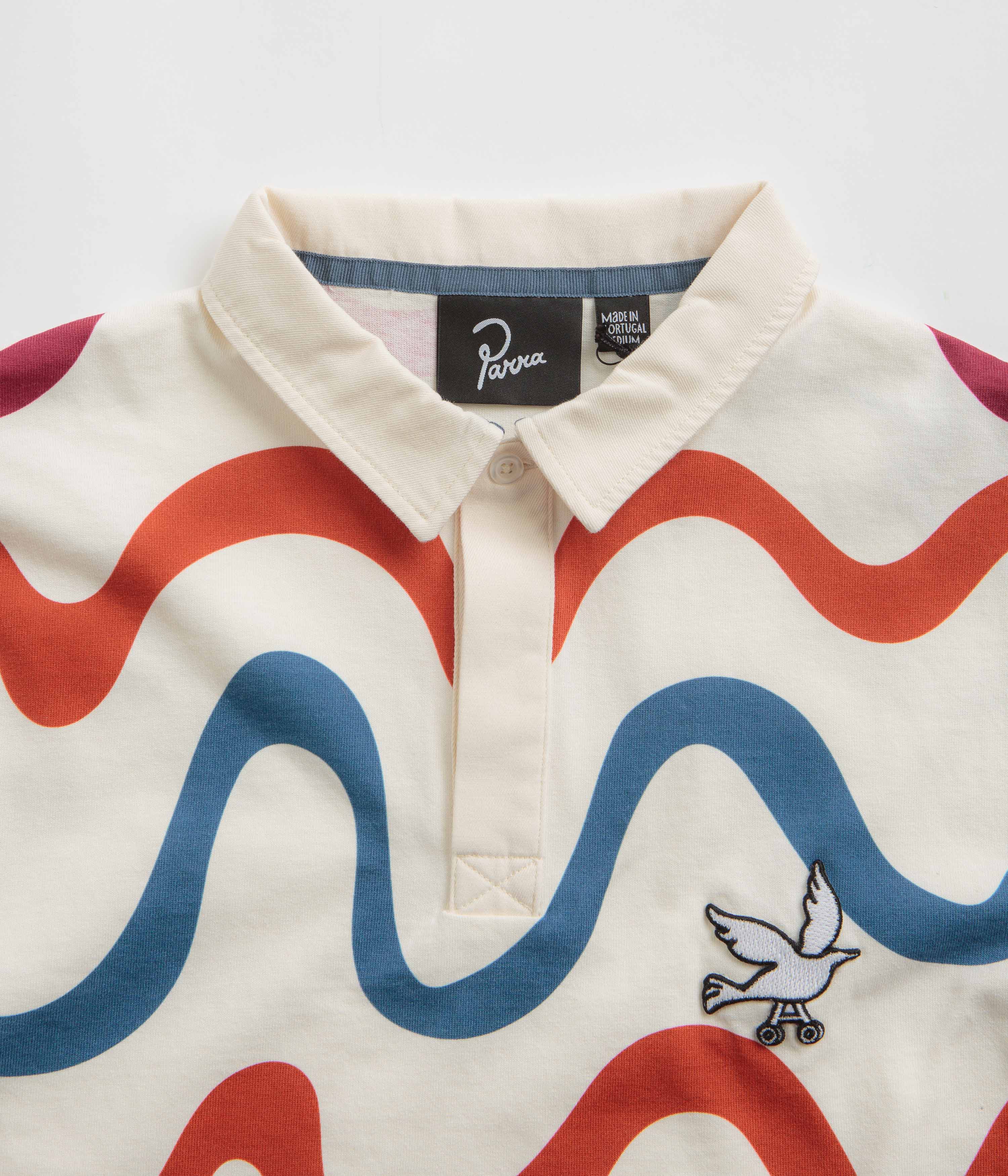 by Parra Colored Soundwave Polo Shirt - Off White - Image 4