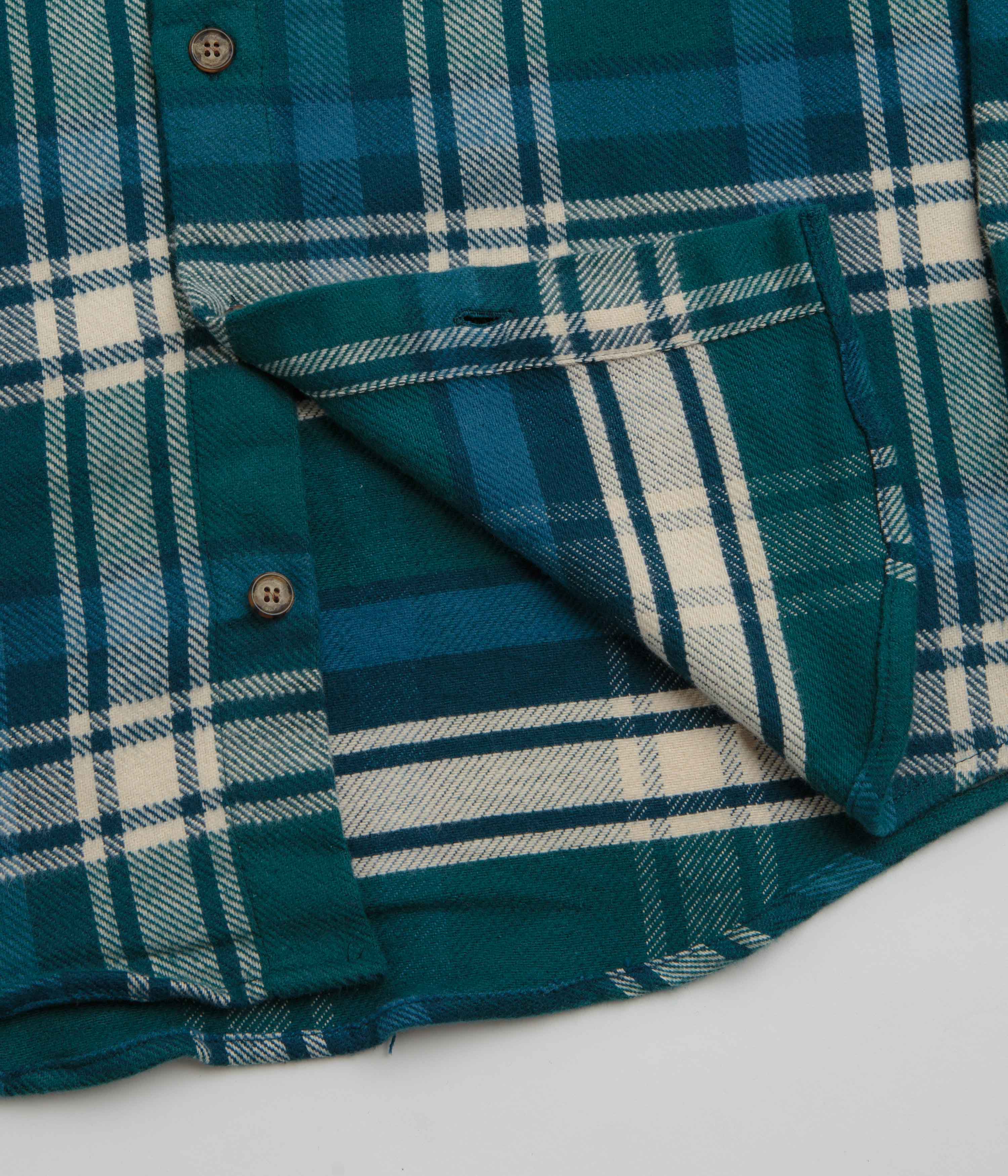 by Parra Crow Flannel Shirt - Pine Green - Image 4