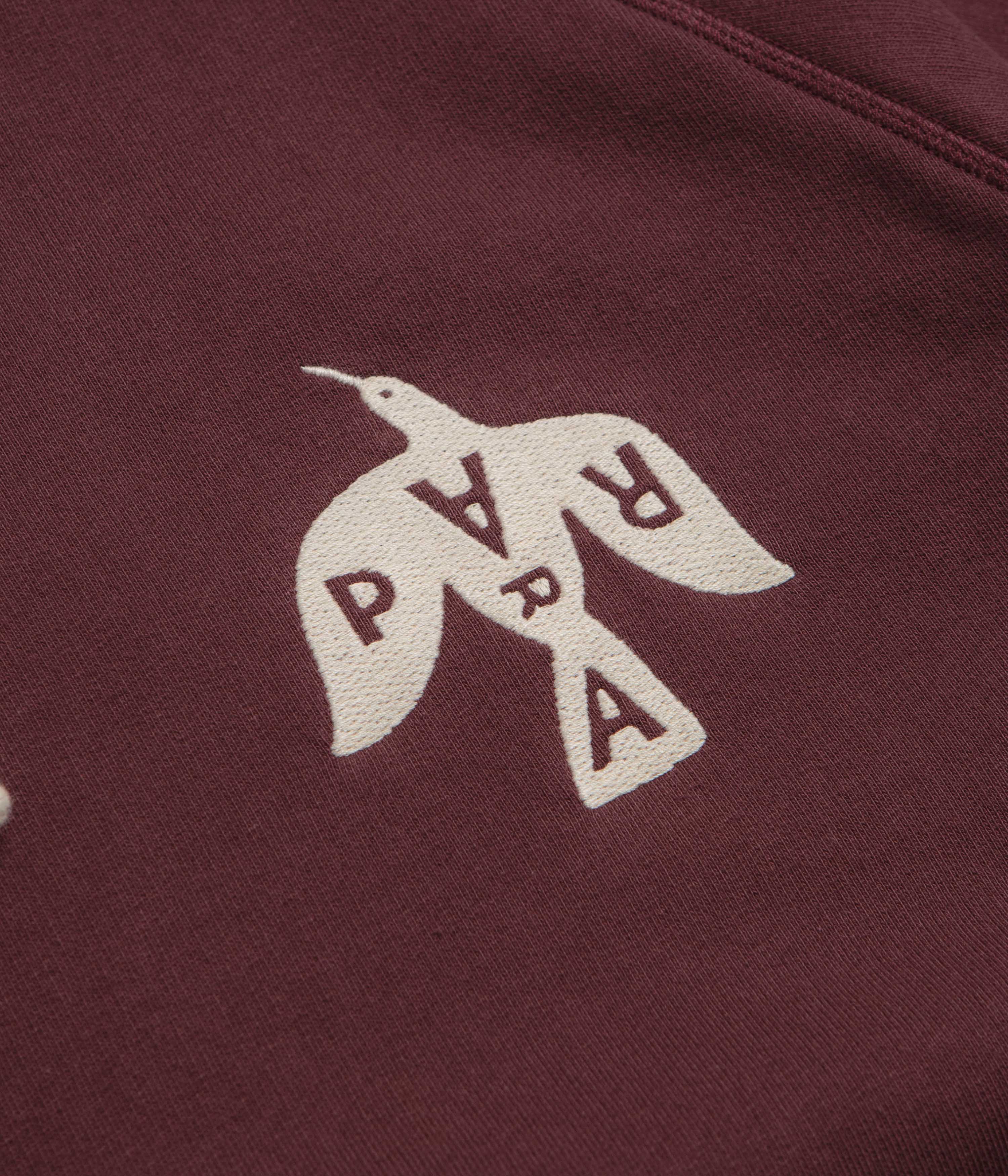 by Parra Crow Logo Hoodie - Dark Burgundy - Image 3