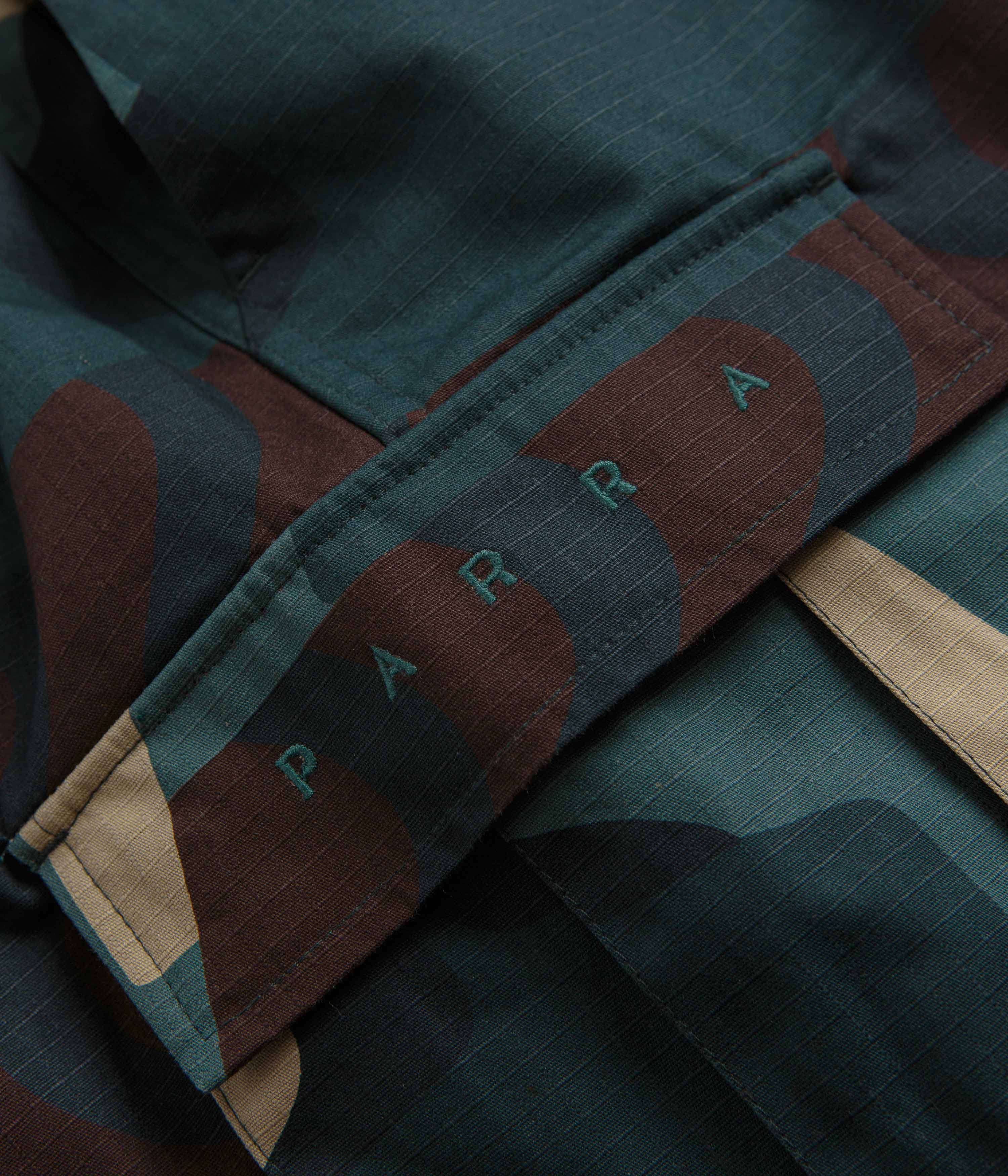 by Parra Distorted Camo Shorts - Green - Image 7