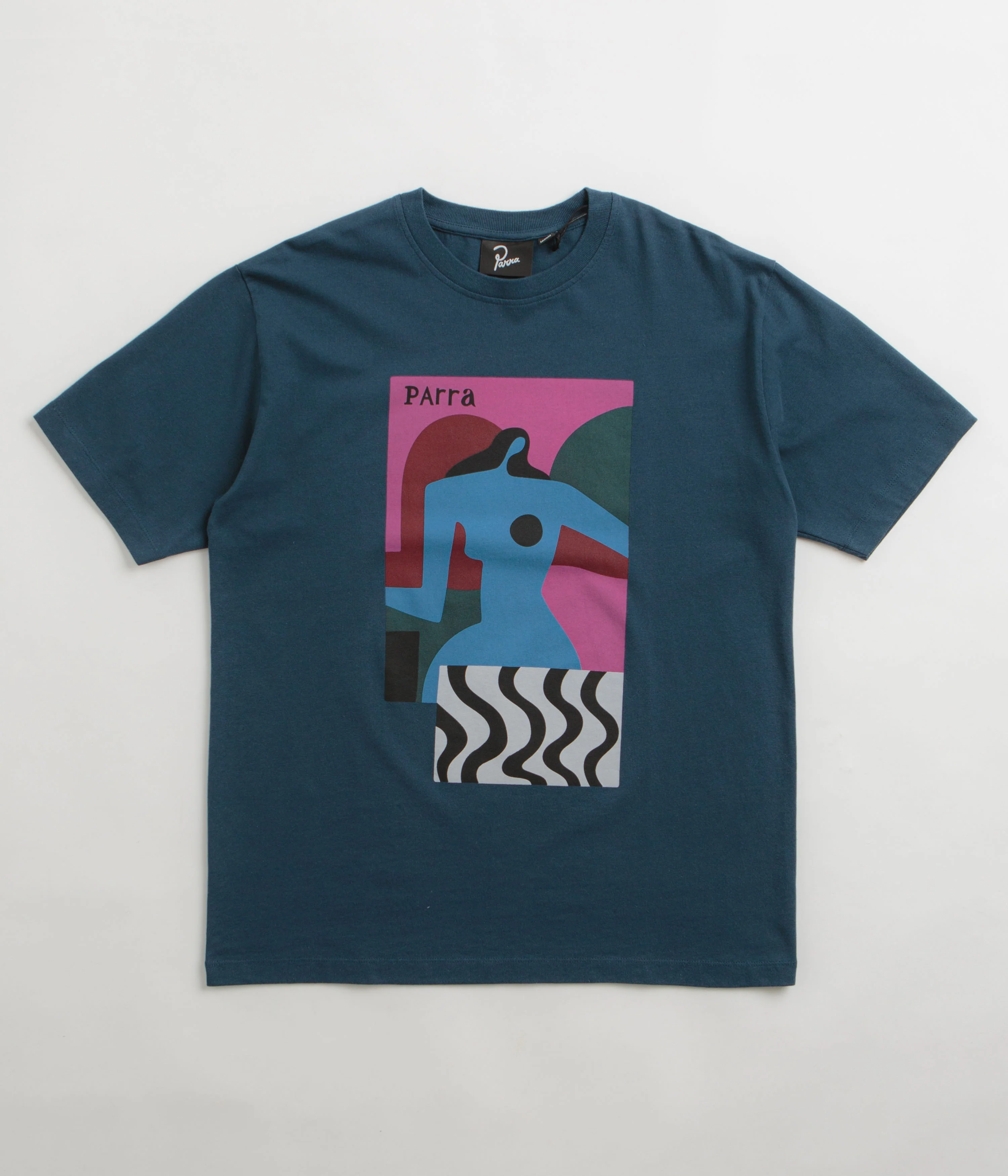 by Parra Distortion Table T-Shirt - Navy Blue
