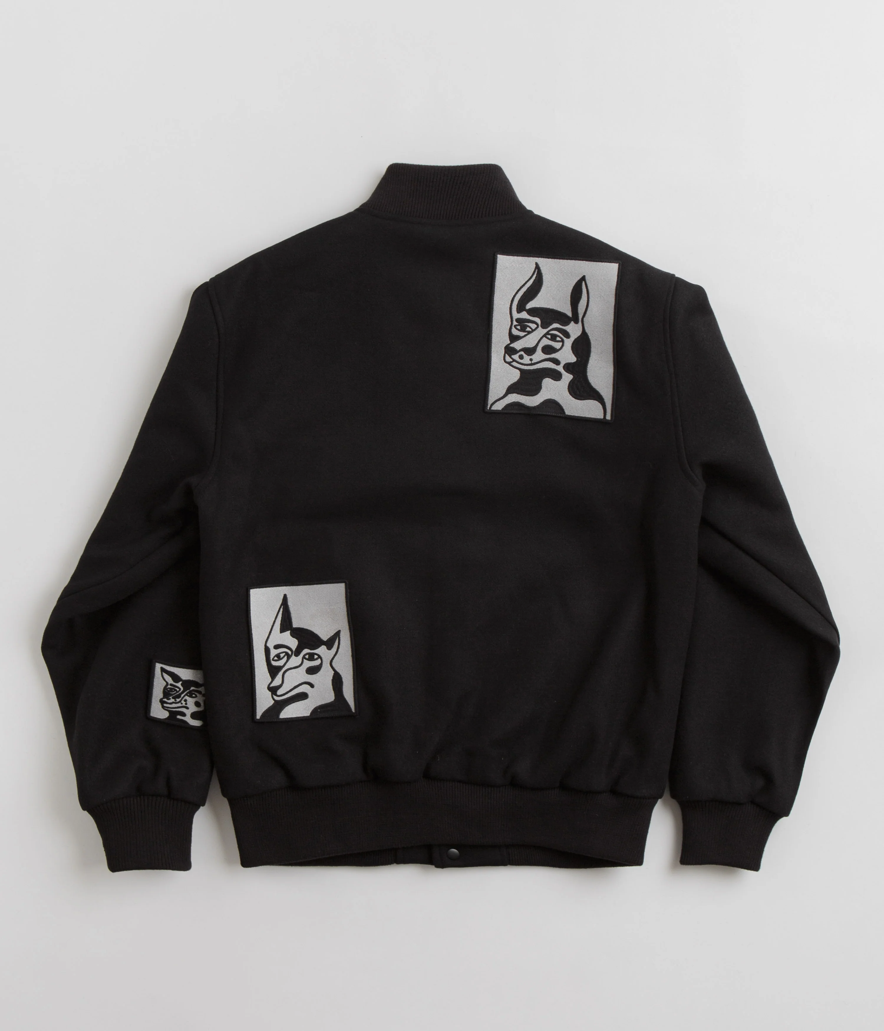 by Parra Dog Faced Varsity Jacket - Black - Image 2