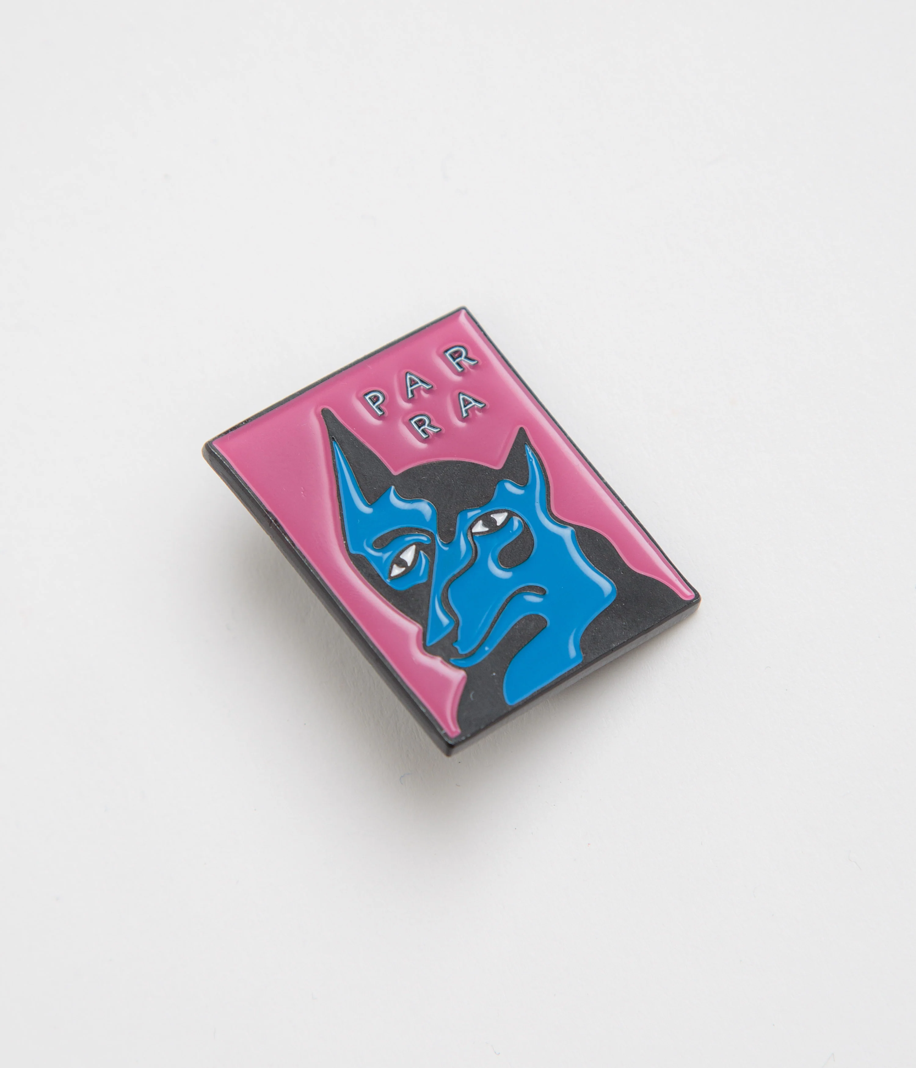 by Parra Dogface Enamel Pin - Washed Magenta - Image 3