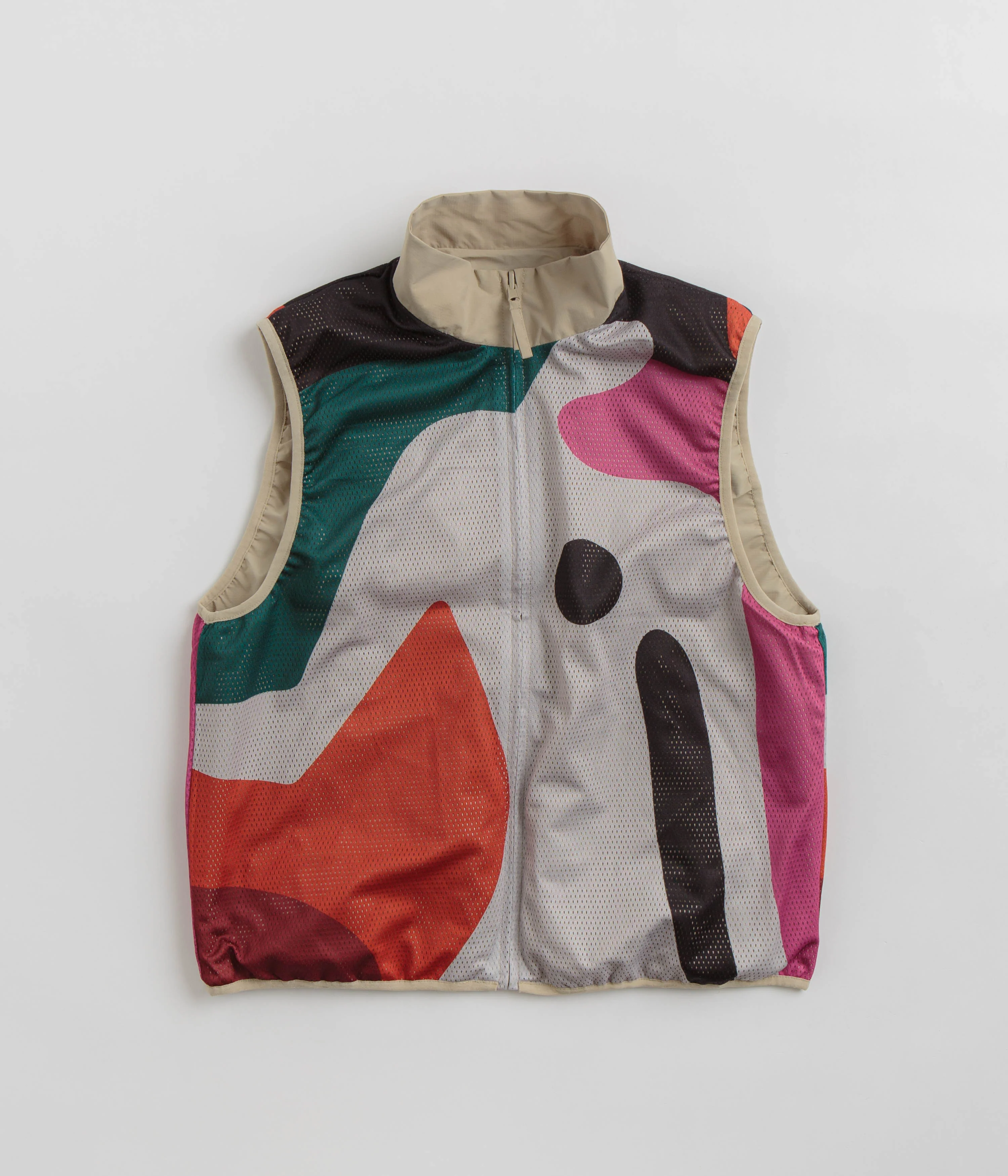 by Parra Ghost Cave Reversible Vest - Tan - Image 2