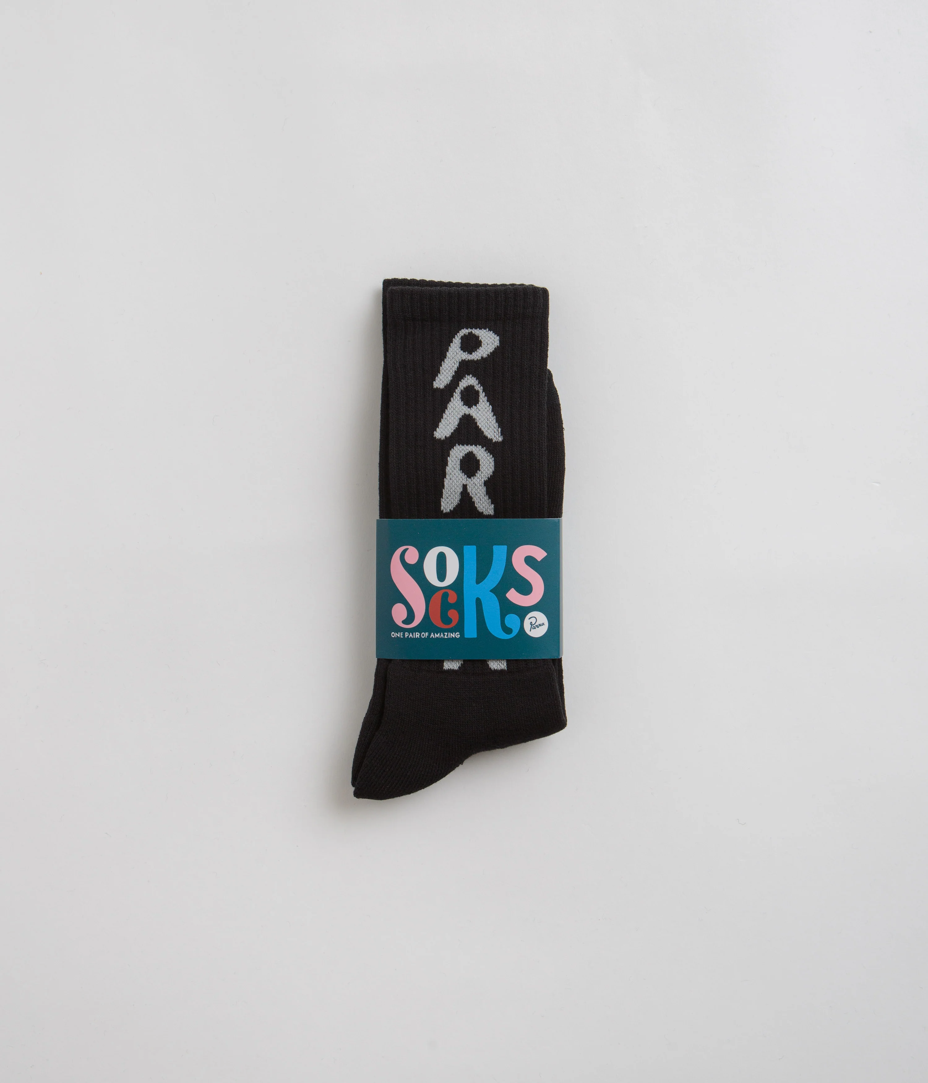 by Parra Hole Logo Crew Socks - Black - Image 3