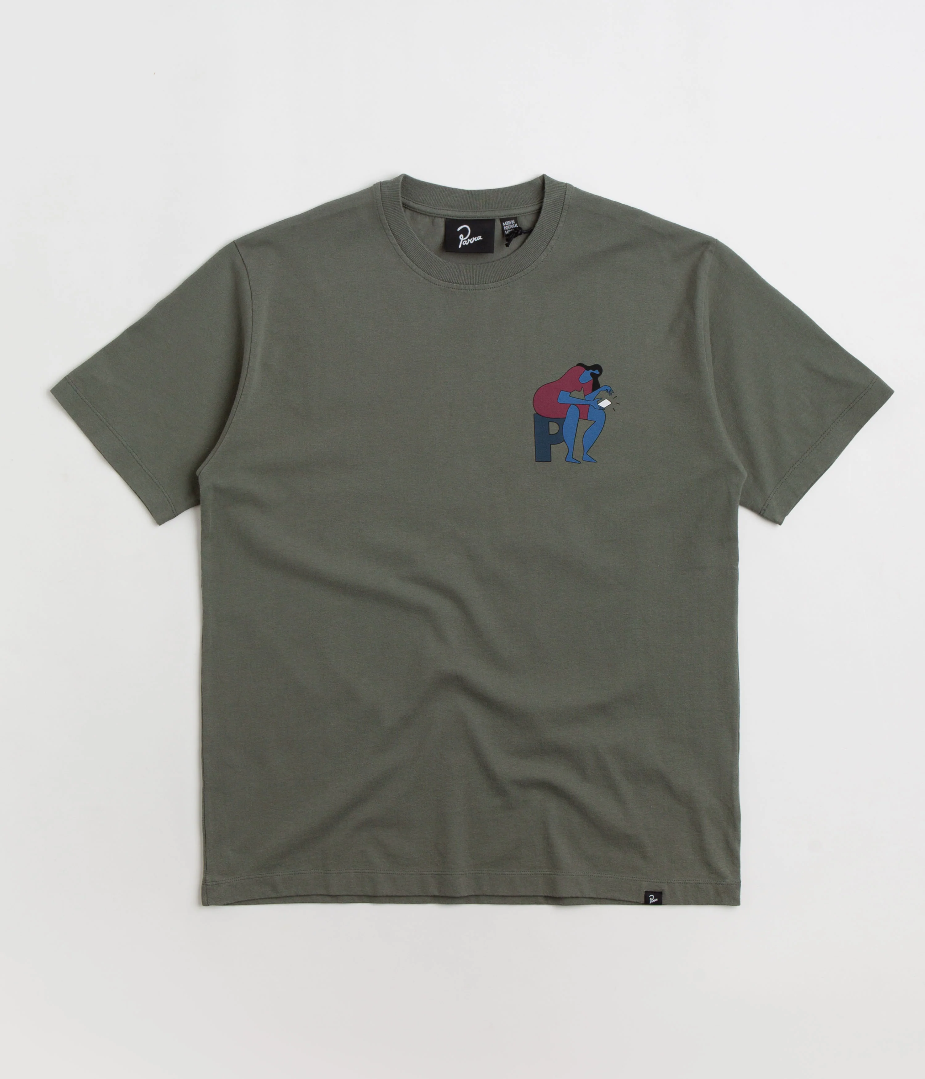 by Parra Insecure Days T-Shirt - Greyish Green - Image 2