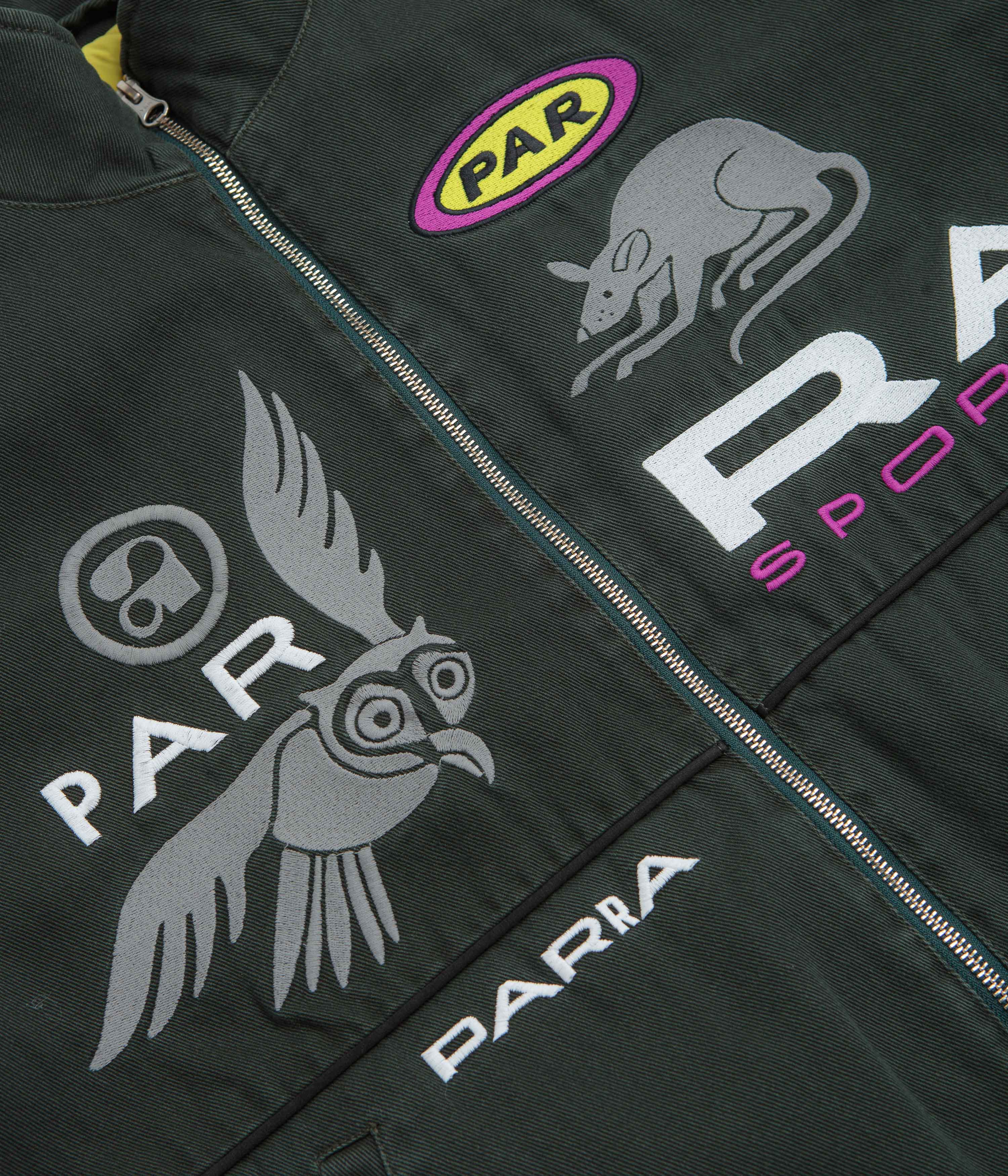 by Parra Owl Meets Rat Racing Jacket - Purple Pink - Image 5