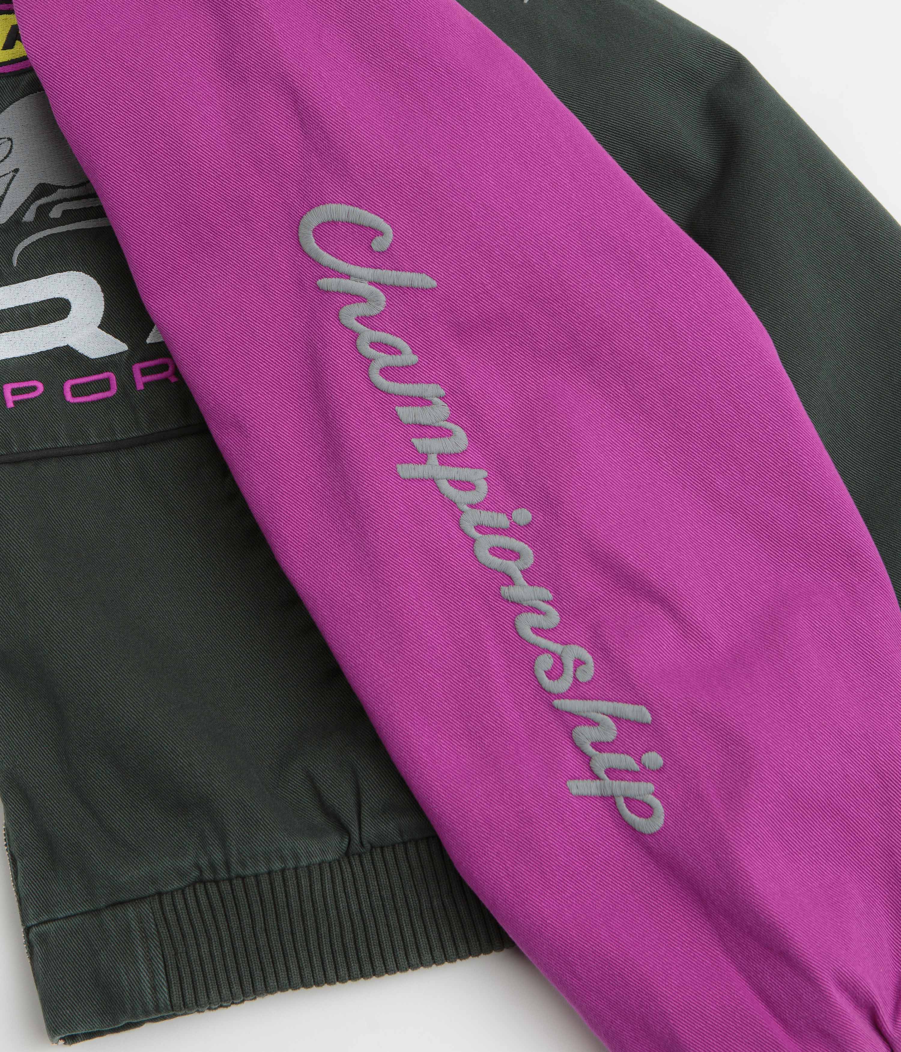 by Parra Owl Meets Rat Racing Jacket - Purple Pink - Image 8