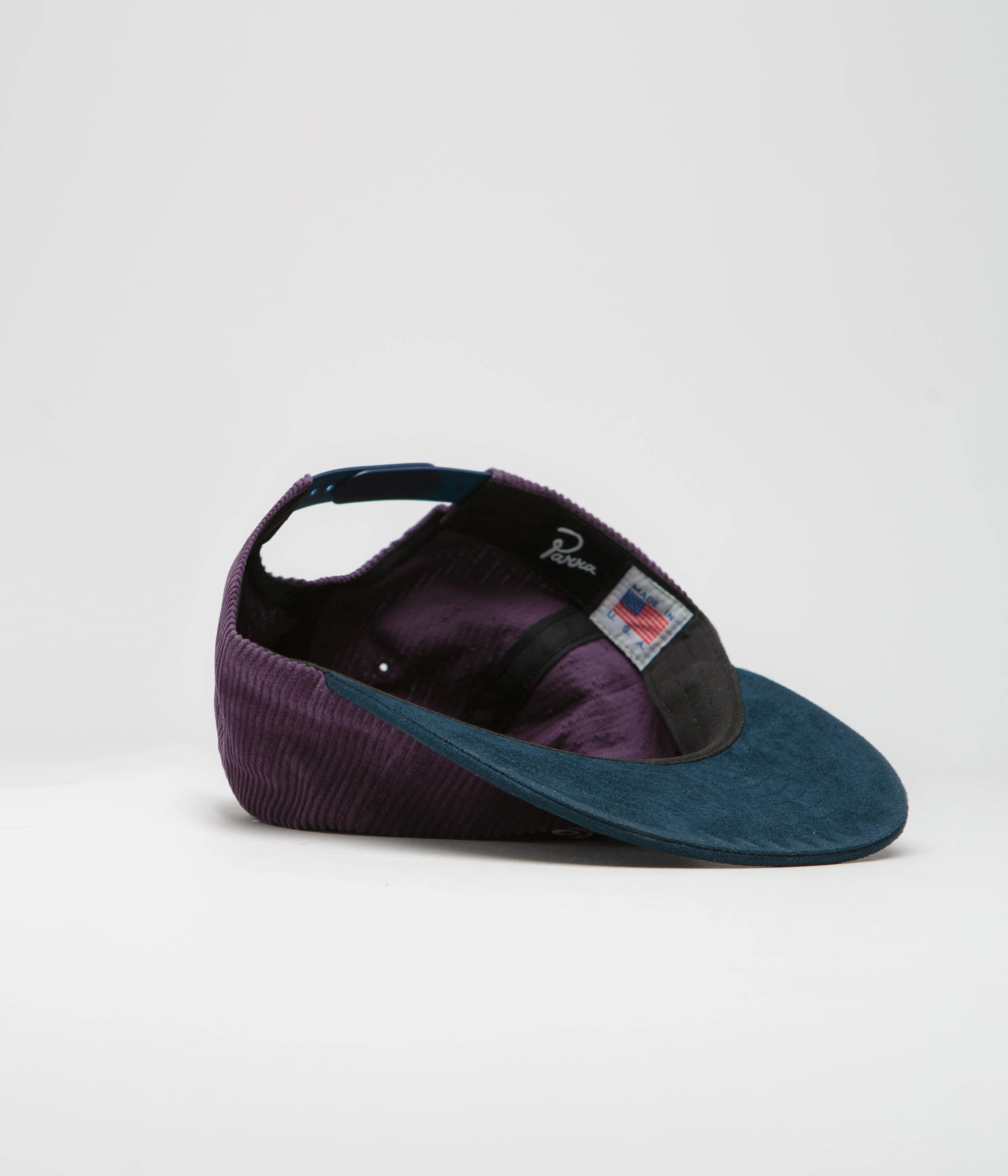 by Parra Painters Script Corduroy Cap - Purple - Image 4