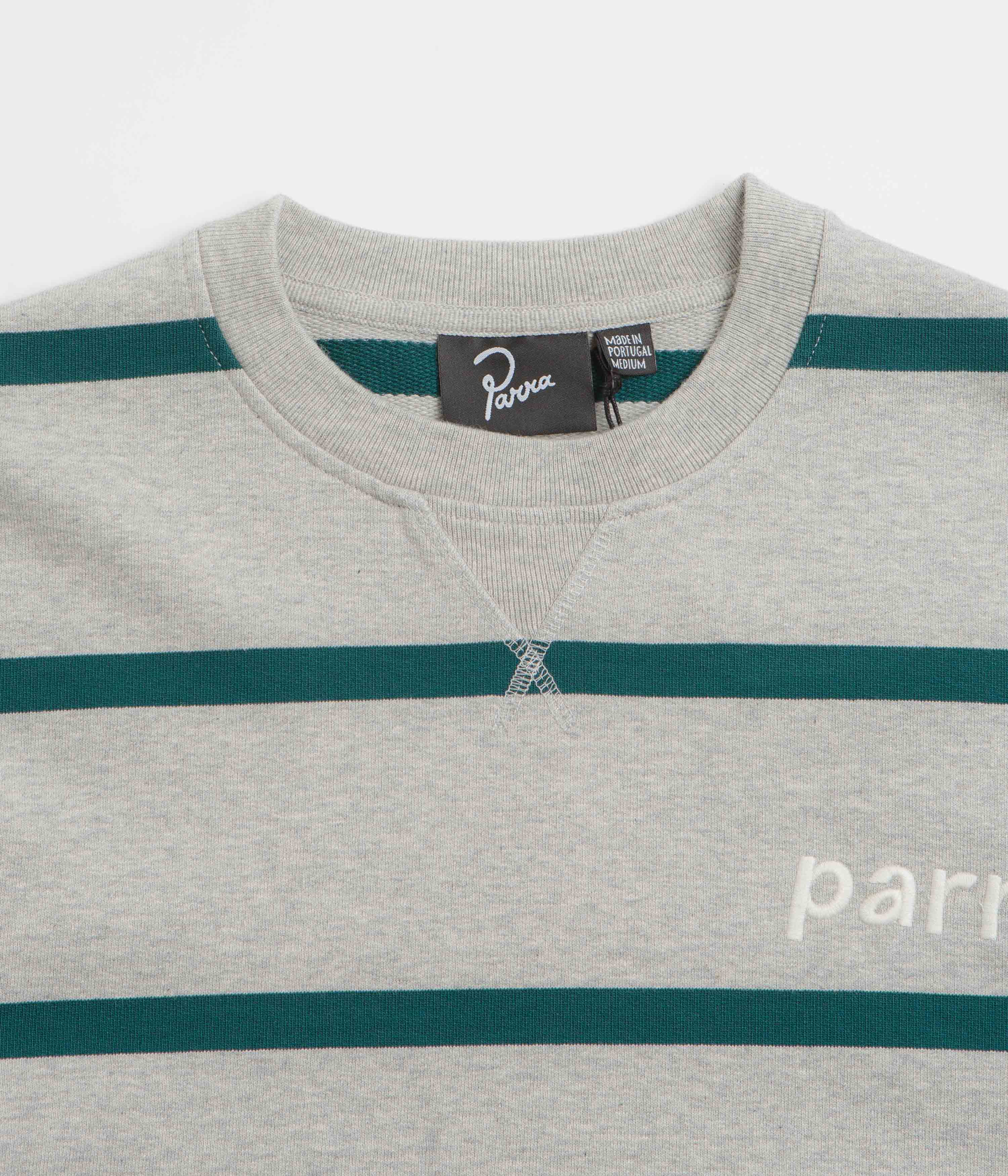 by Parra Pristine Striper Crewneck Sweatshirt - Heather Grey - Image 2