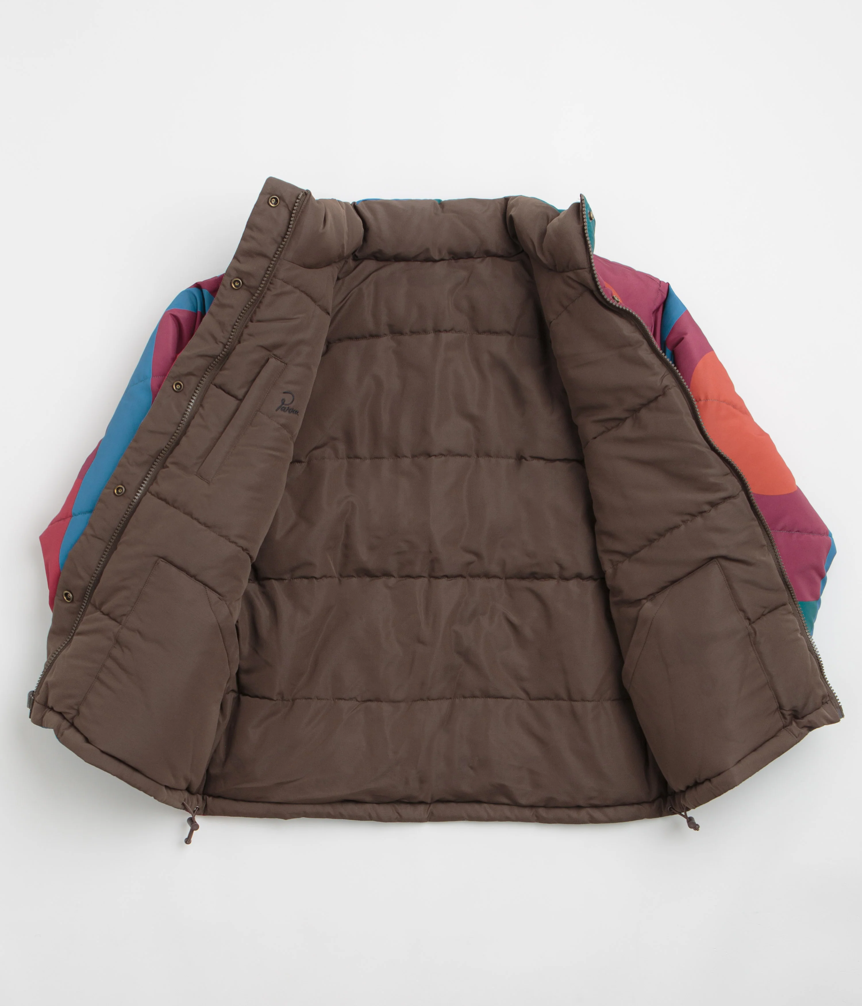 by Parra Protect The Sun Reversible Puffer Jacket - Brown - Image 3