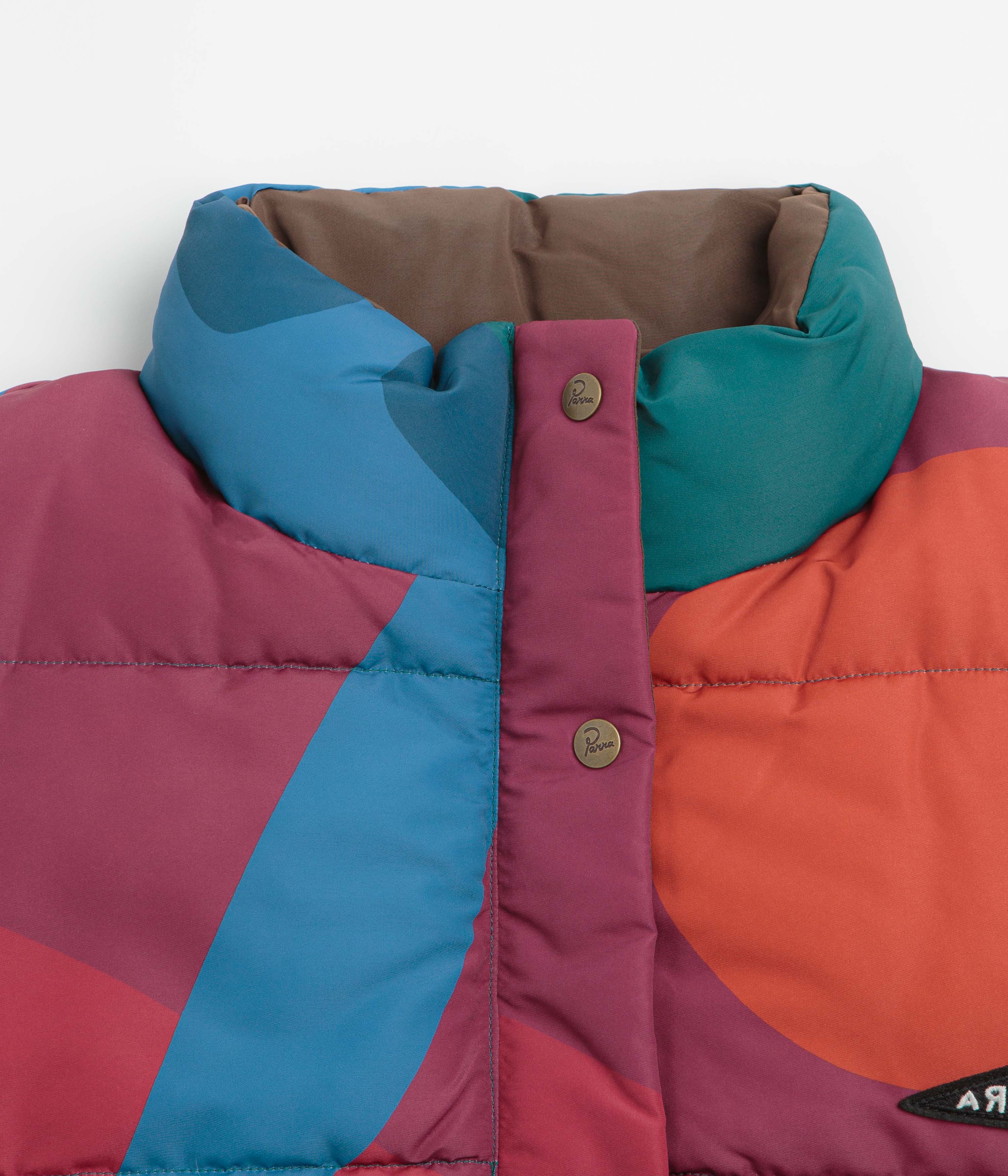 by Parra Protect The Sun Reversible Puffer Jacket - Brown - Image 5