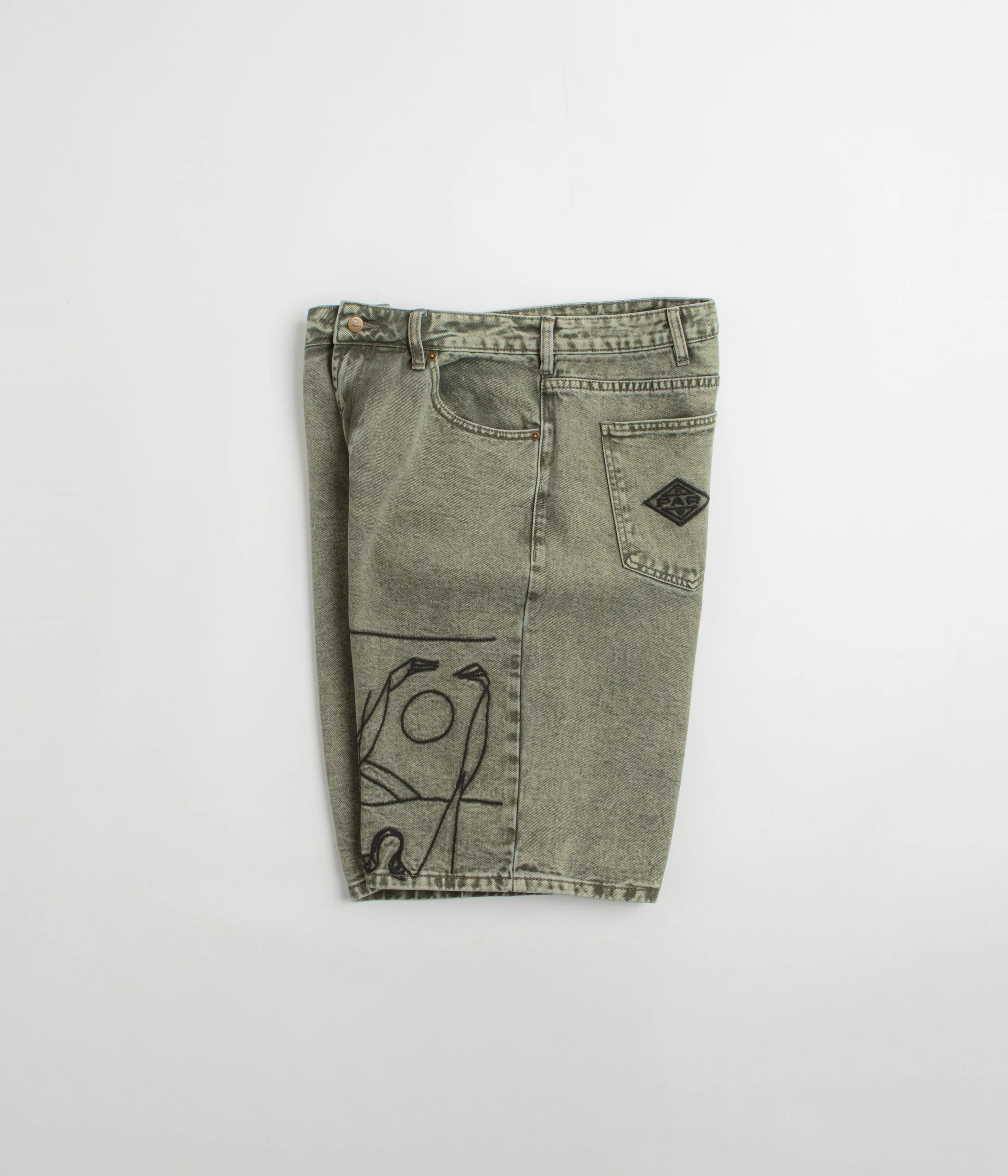 by Parra Protect The Sun Shorts - Green - Image 2