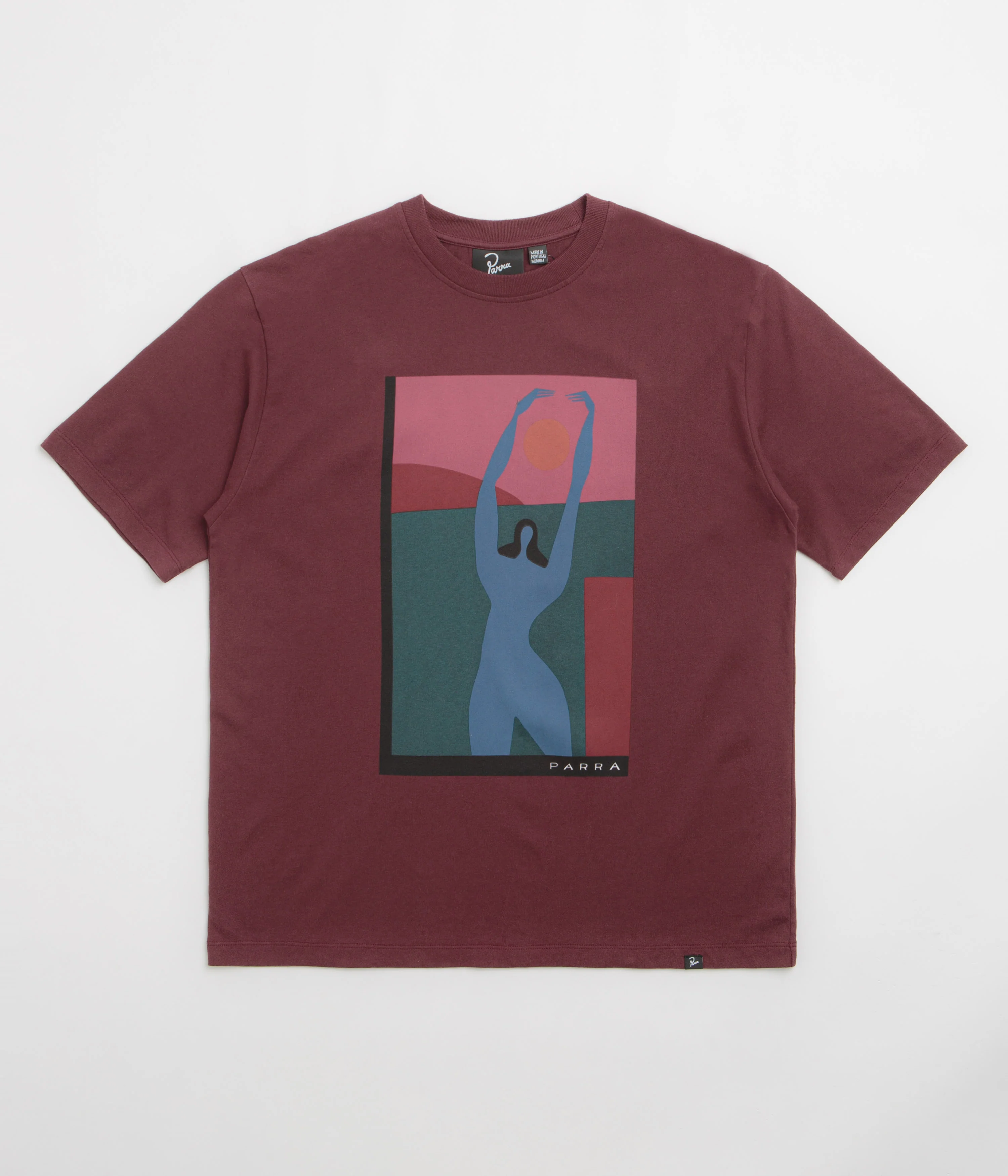 by Parra Protect The Sun T-Shirt - Dark Burgundy