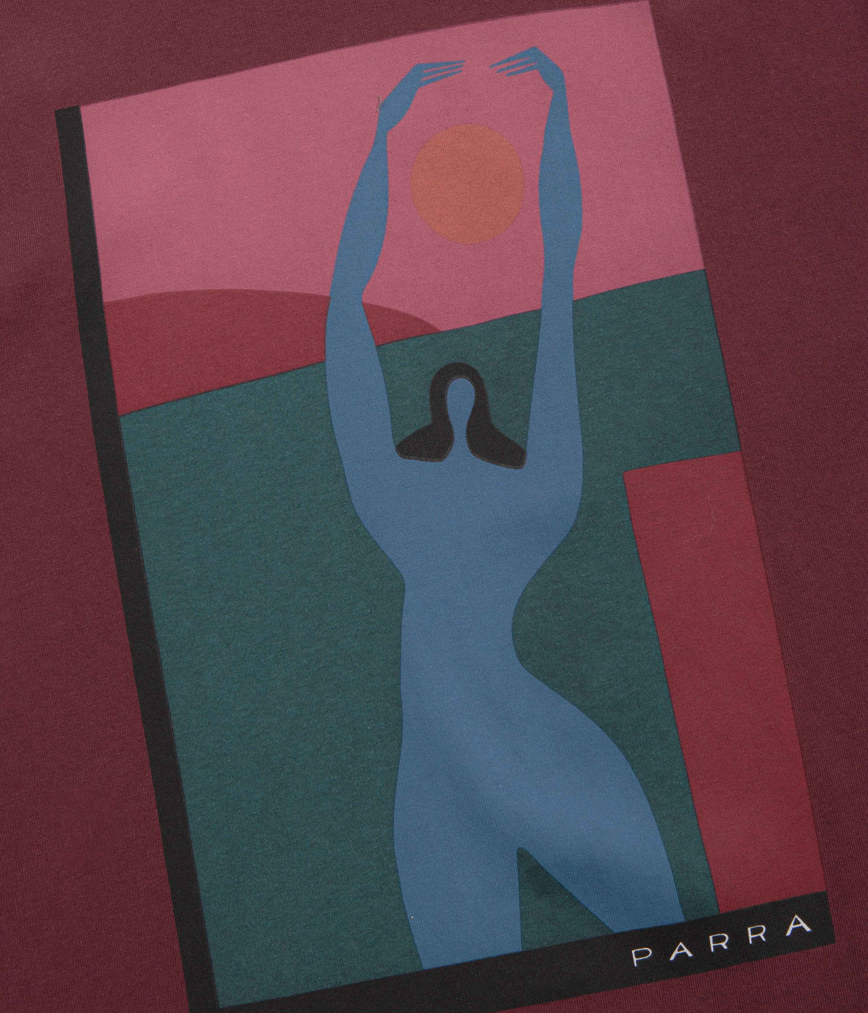 by Parra Protect The Sun T-Shirt - Dark Burgundy - Image 2