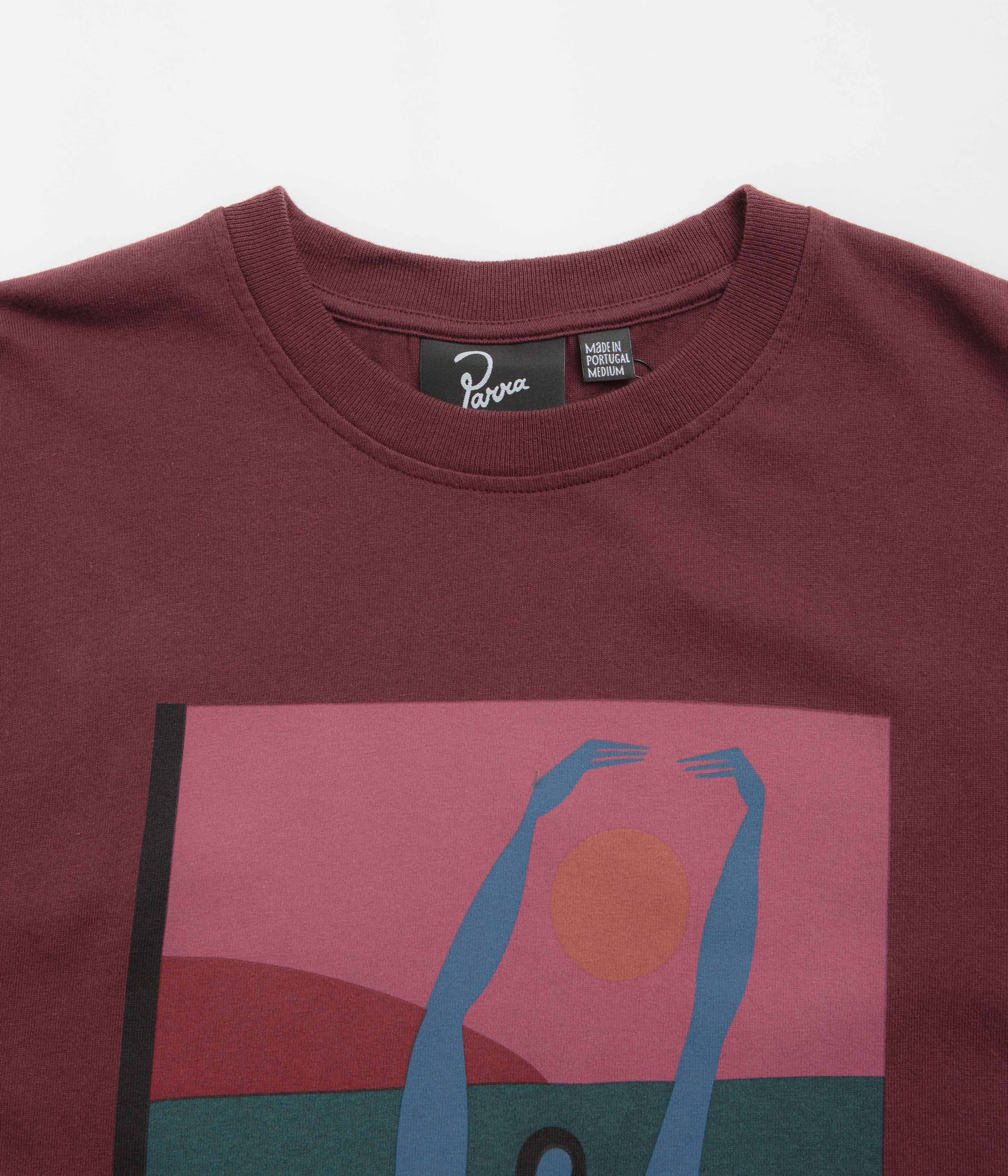 by Parra Protect The Sun T-Shirt - Dark Burgundy - Image 3