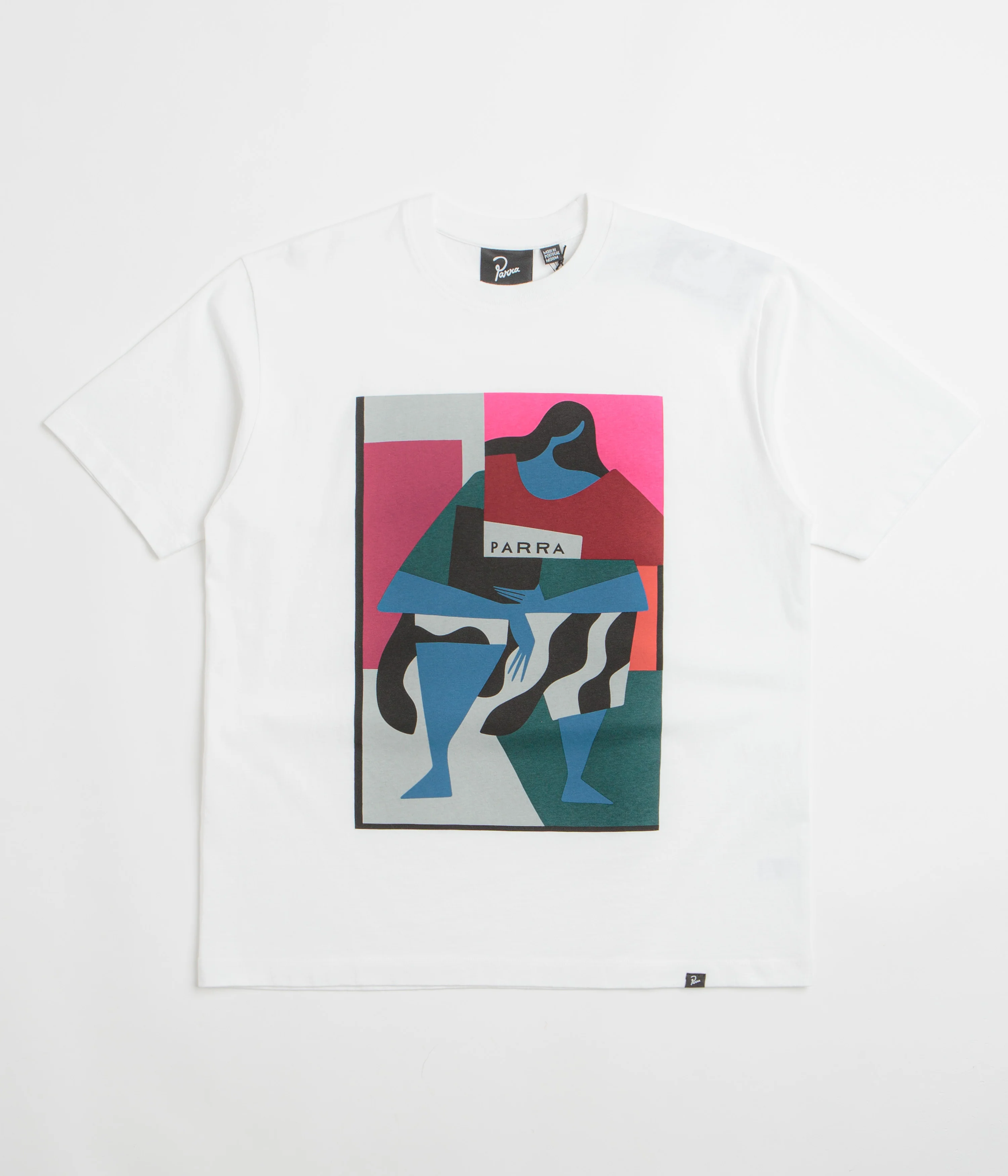 by Parra Reading The Square T-Shirt - White