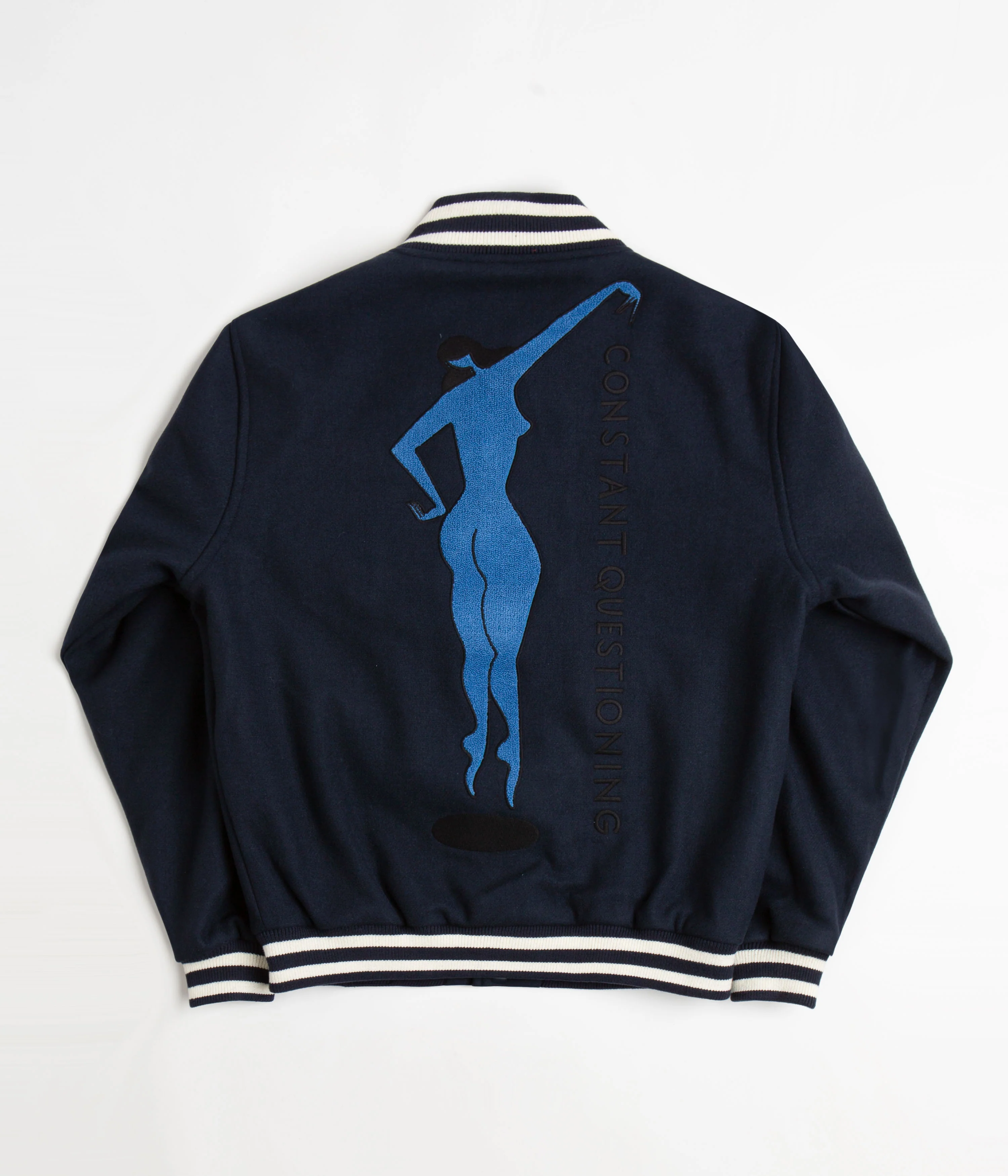 by Parra Run Sit & Bike Varsity Jacket - Navy Blue - Image 2