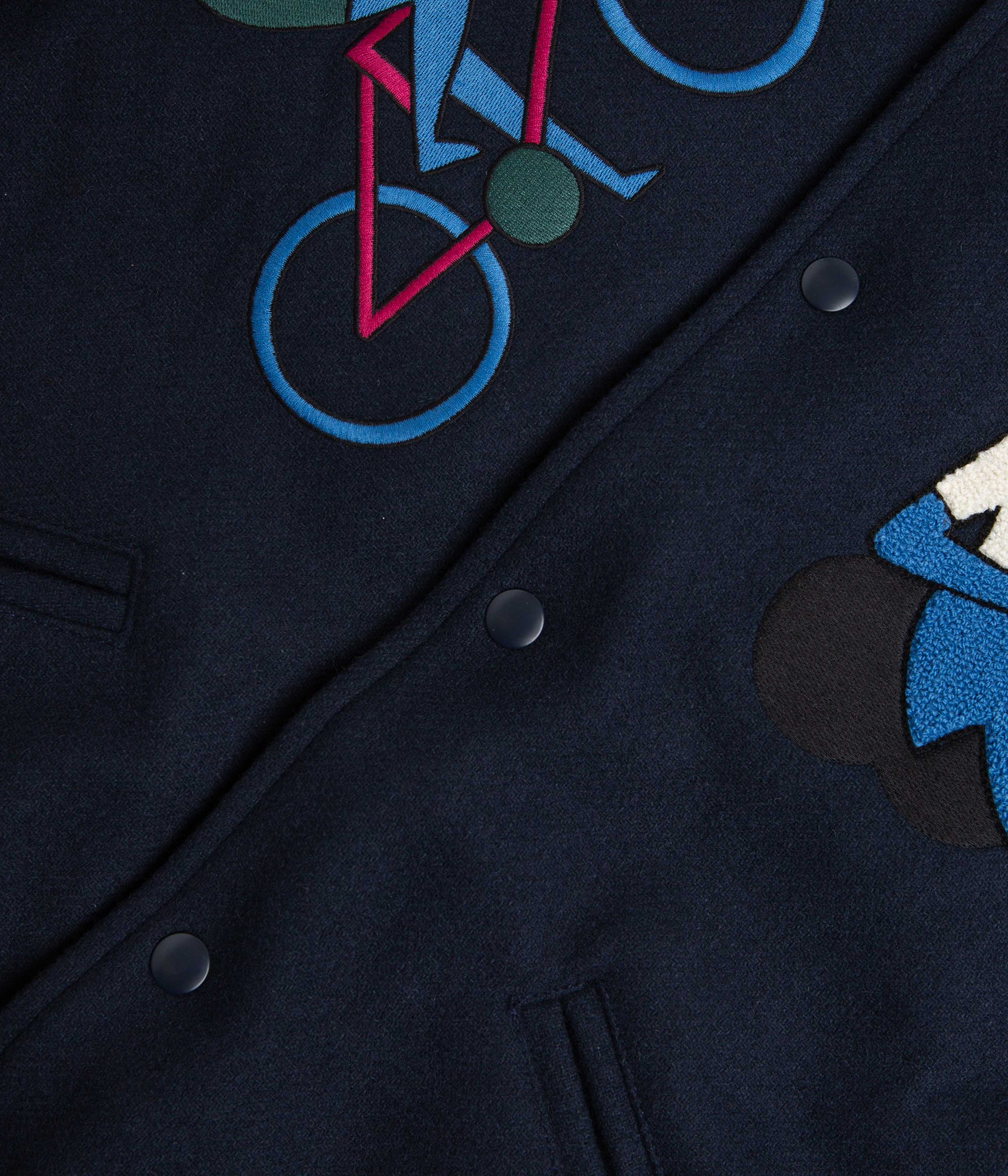 by Parra Run Sit & Bike Varsity Jacket - Navy Blue - Image 4