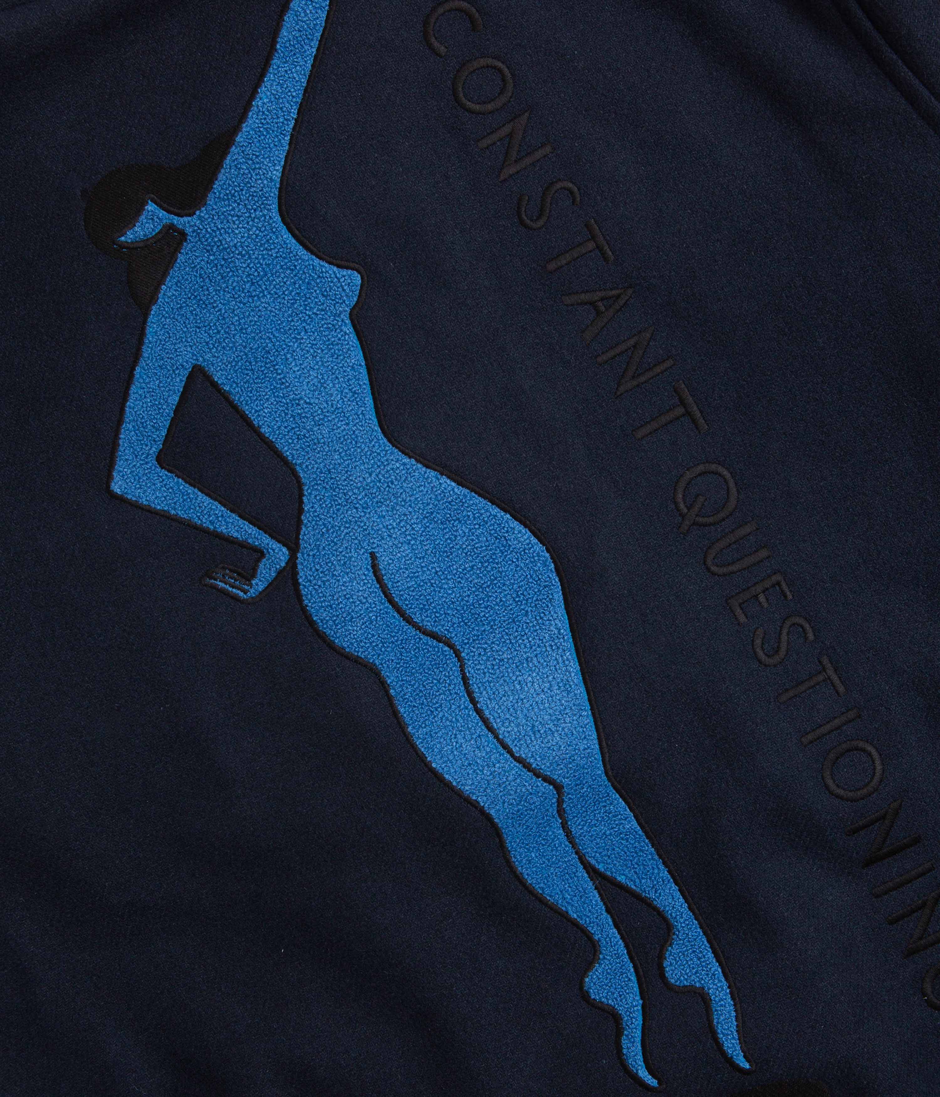 by Parra Run Sit & Bike Varsity Jacket - Navy Blue - Image 5