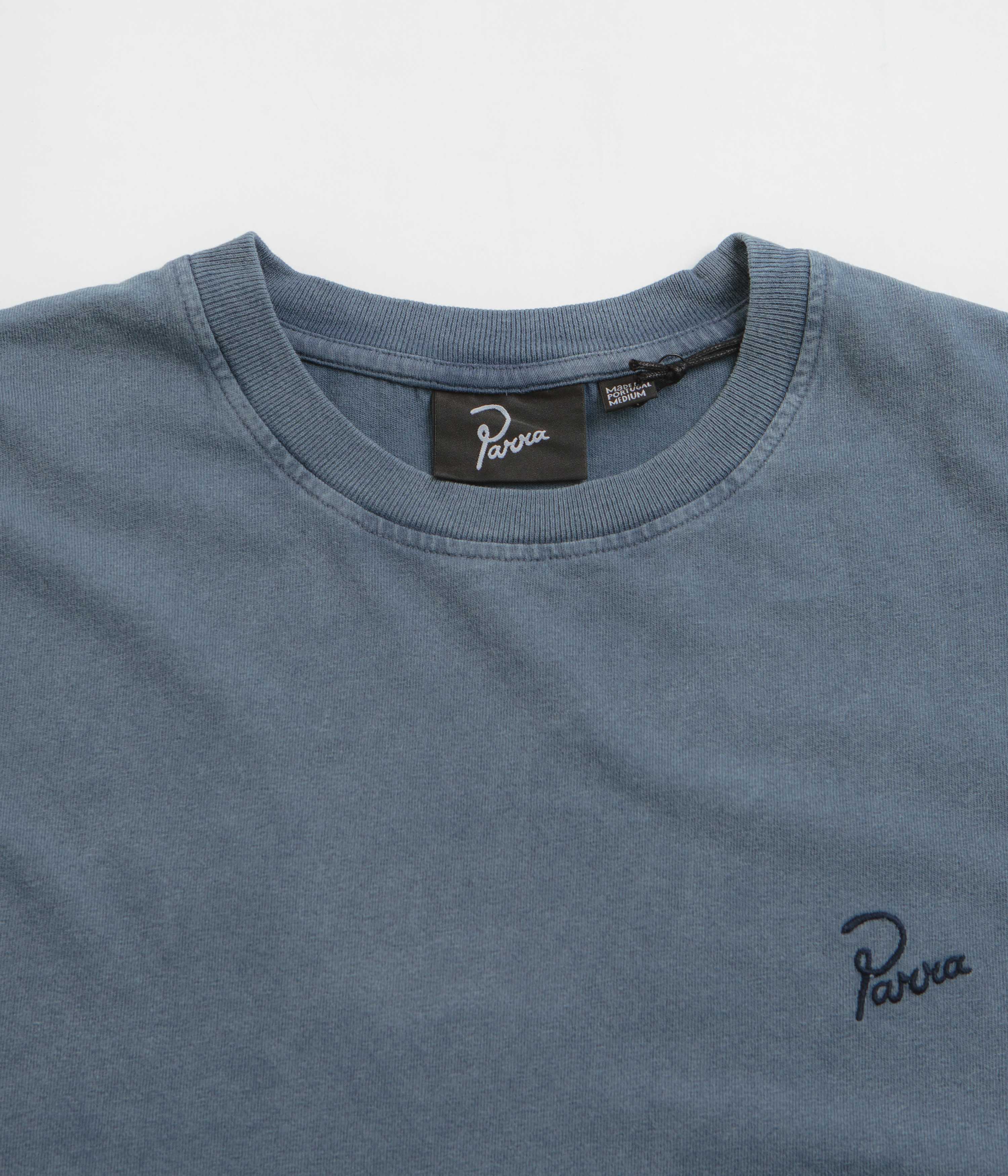 by Parra Script Logo T-Shirt - Washed Blue - Image 2