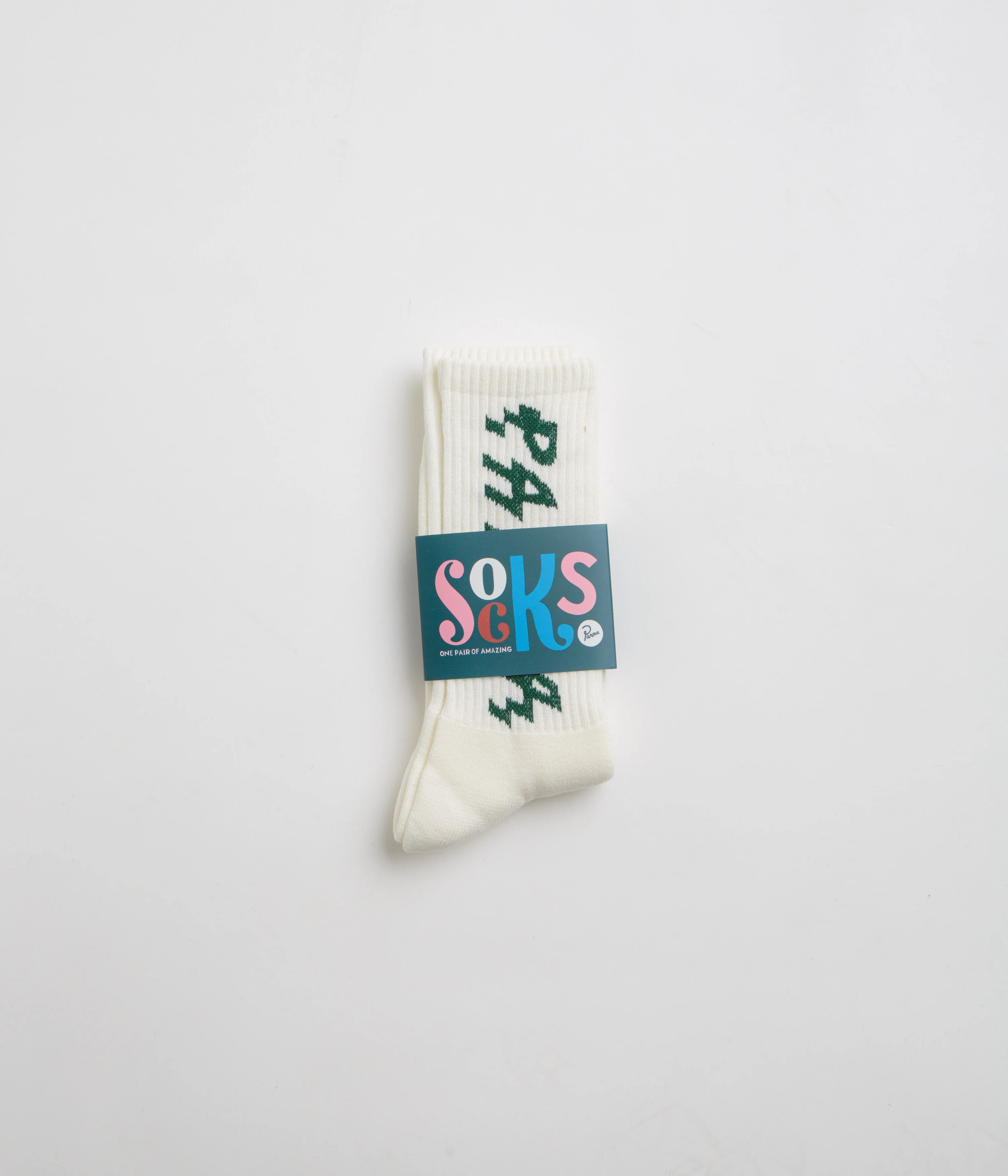 by Parra Shocker Logo Crew Socks - White / White - Image 3