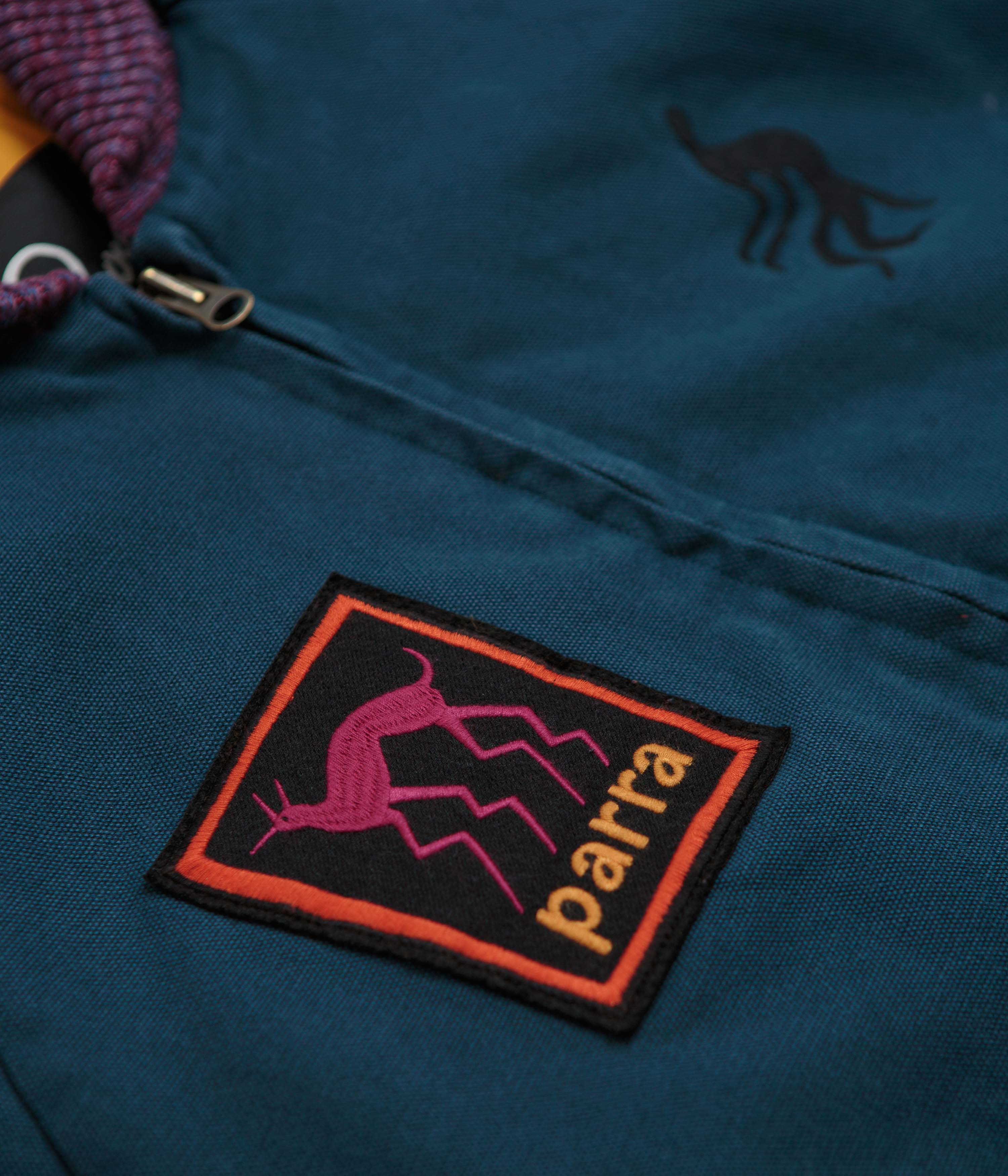by Parra Skull Stalker Varsity Jacket - Washed Blue - Image 5