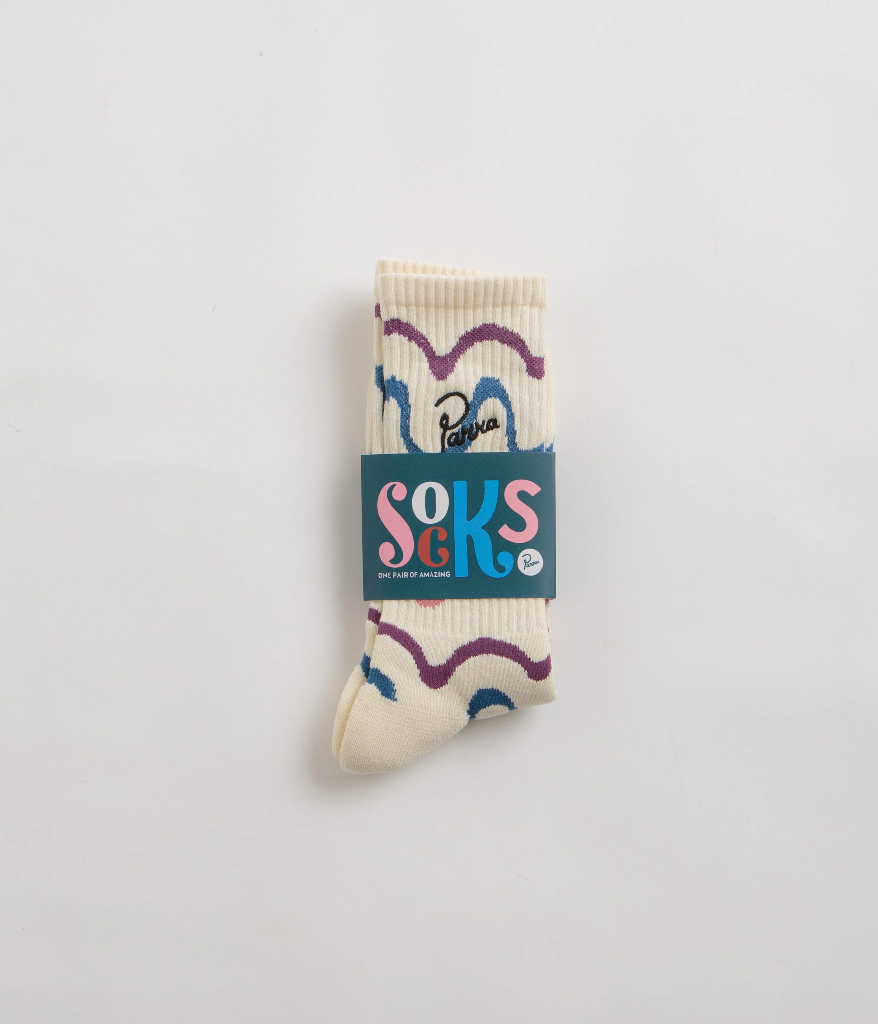 by Parra Sock Wave Crew Socks - Off White - Image 2