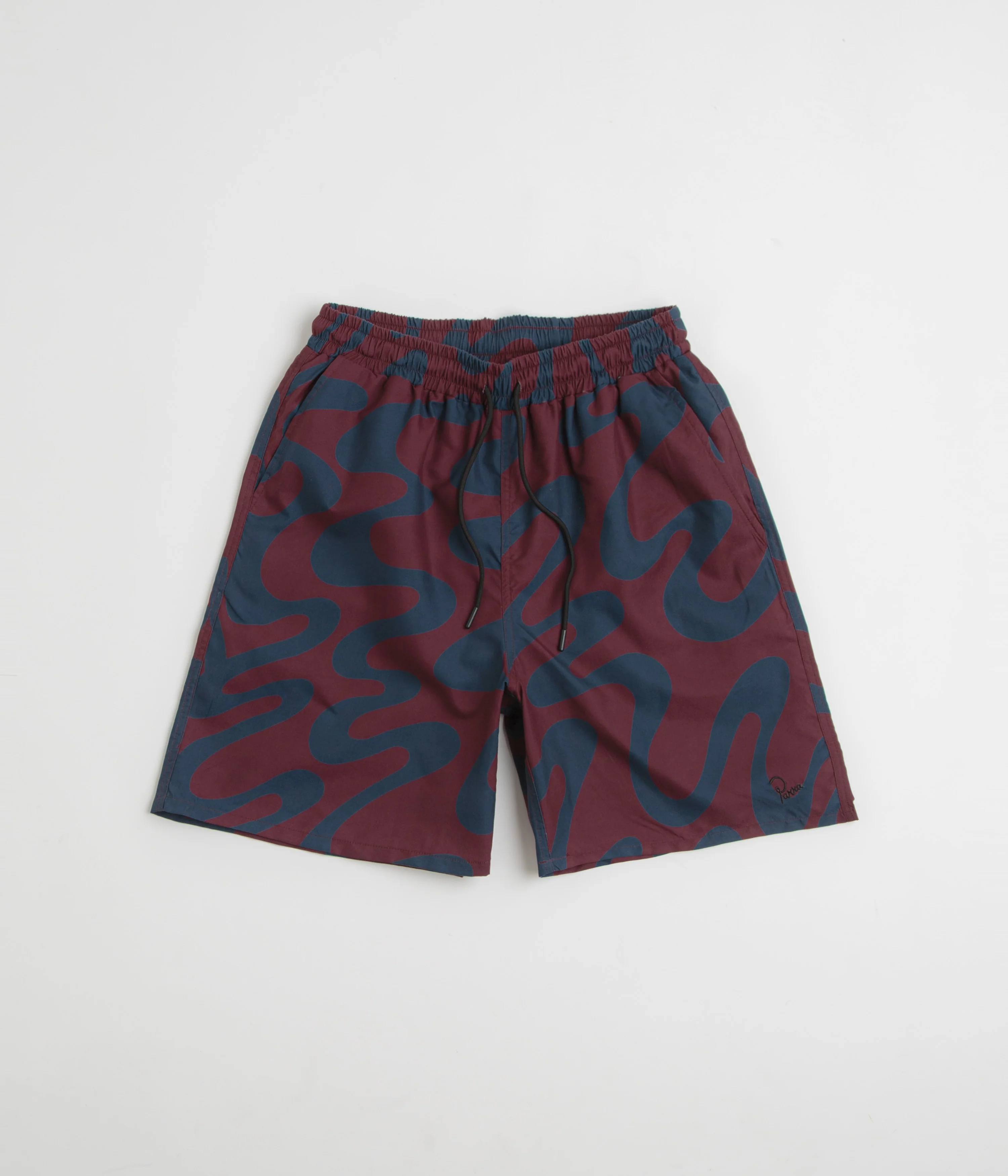 by Parra Splashed Swim Shorts - Burgundy